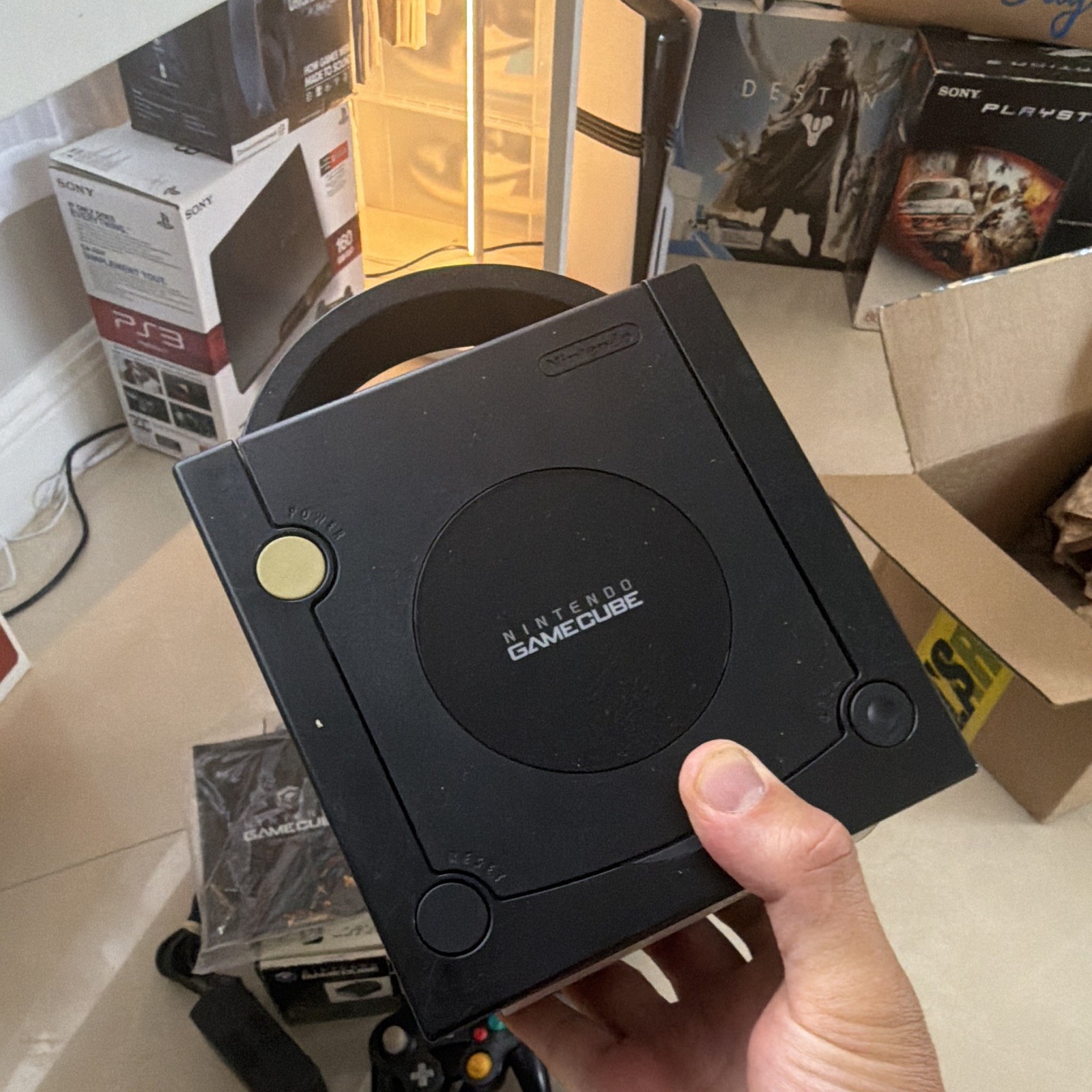 Nintendo GameCube DOL-001 Black NTSC-J Japan Console w/ Box, Controller, Cables