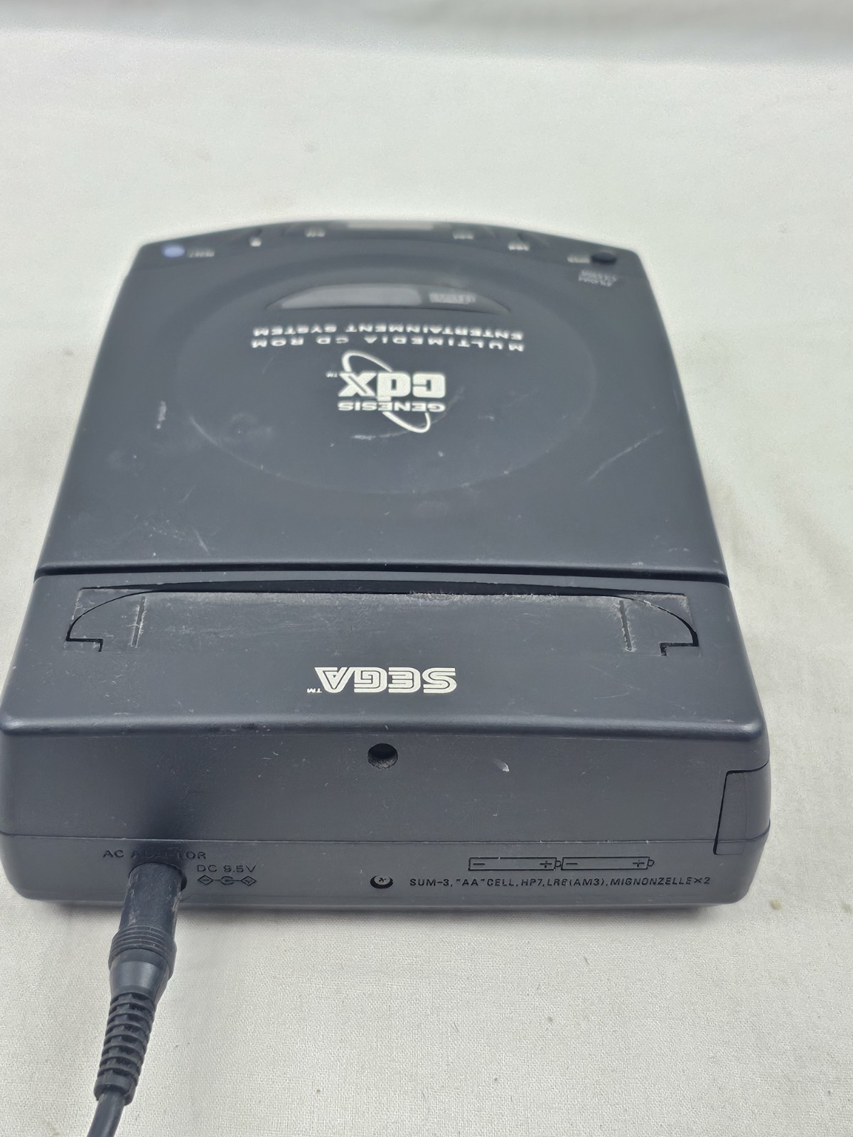 SEGA GENESIS CDX MULTIMEDIA CD ROM SYSTEM MK-4121 W/ 2 GAMES & POWER SUPPLY