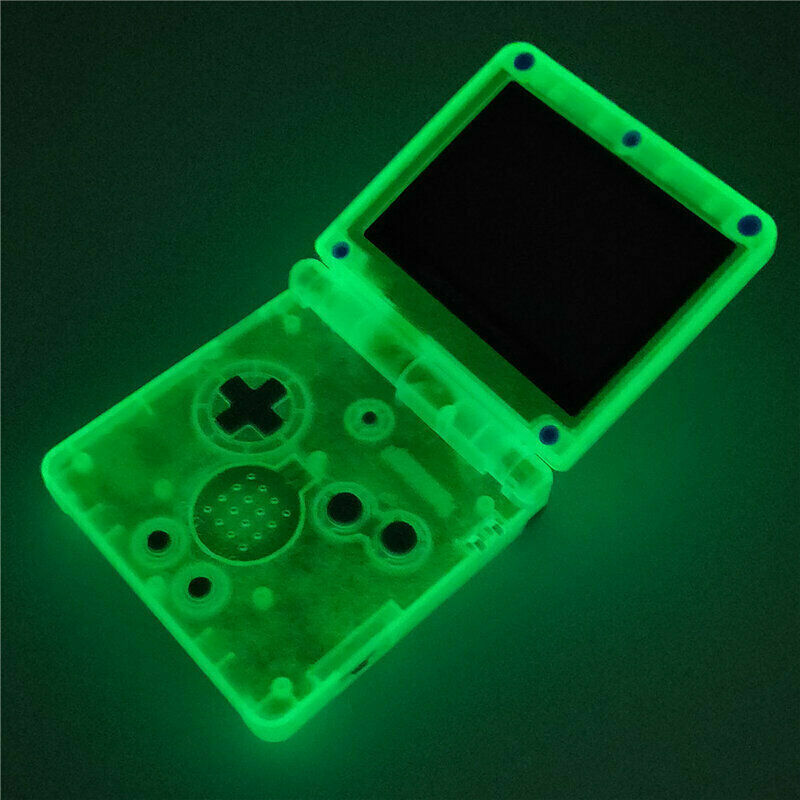 Nintendo Game Boy Advance GBA SP Glow in the Dark Clear Blue System AGS 001