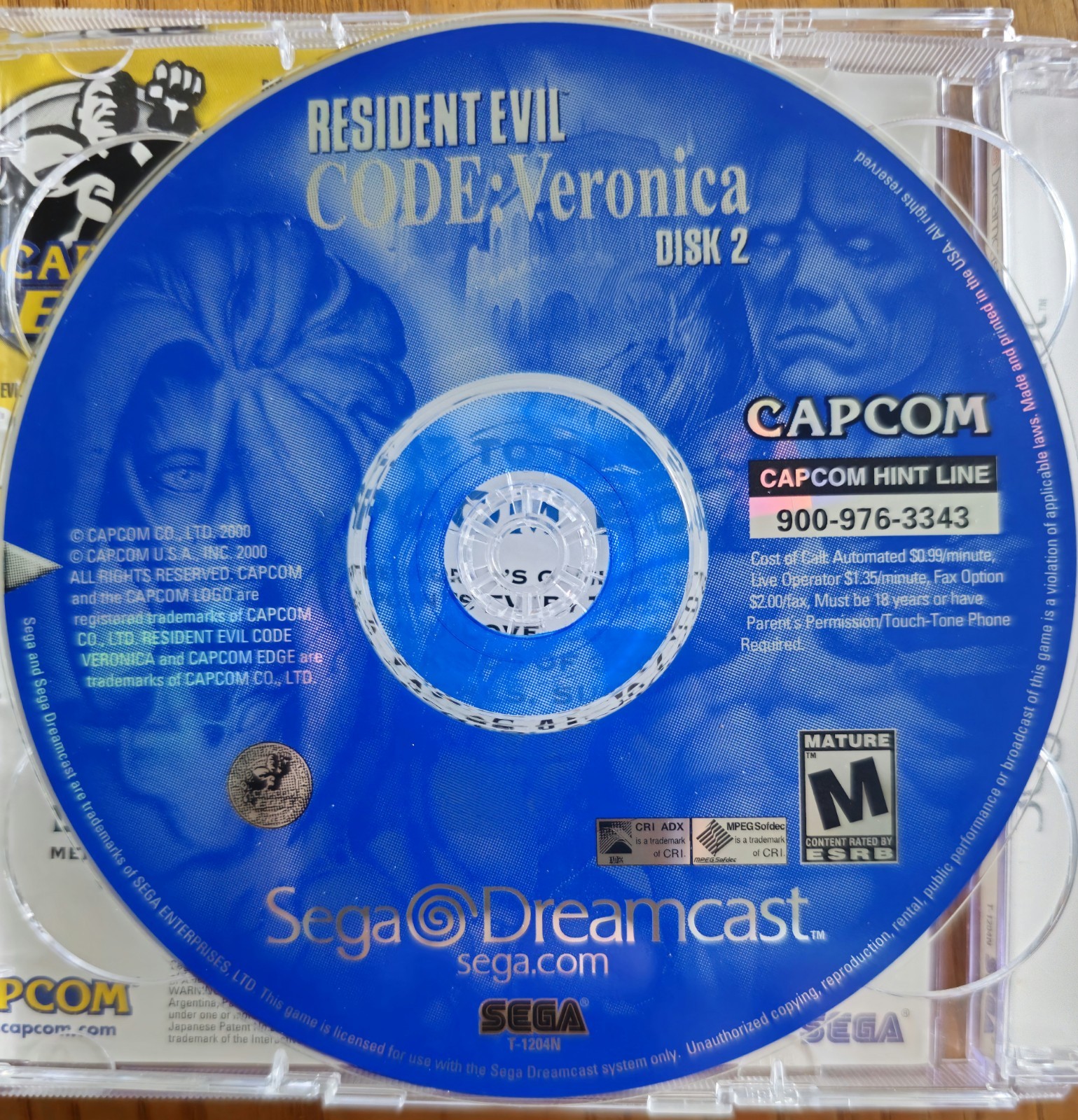 Resident Evil: Code Veronica (2000) Sega Dreamcast. CD No 2