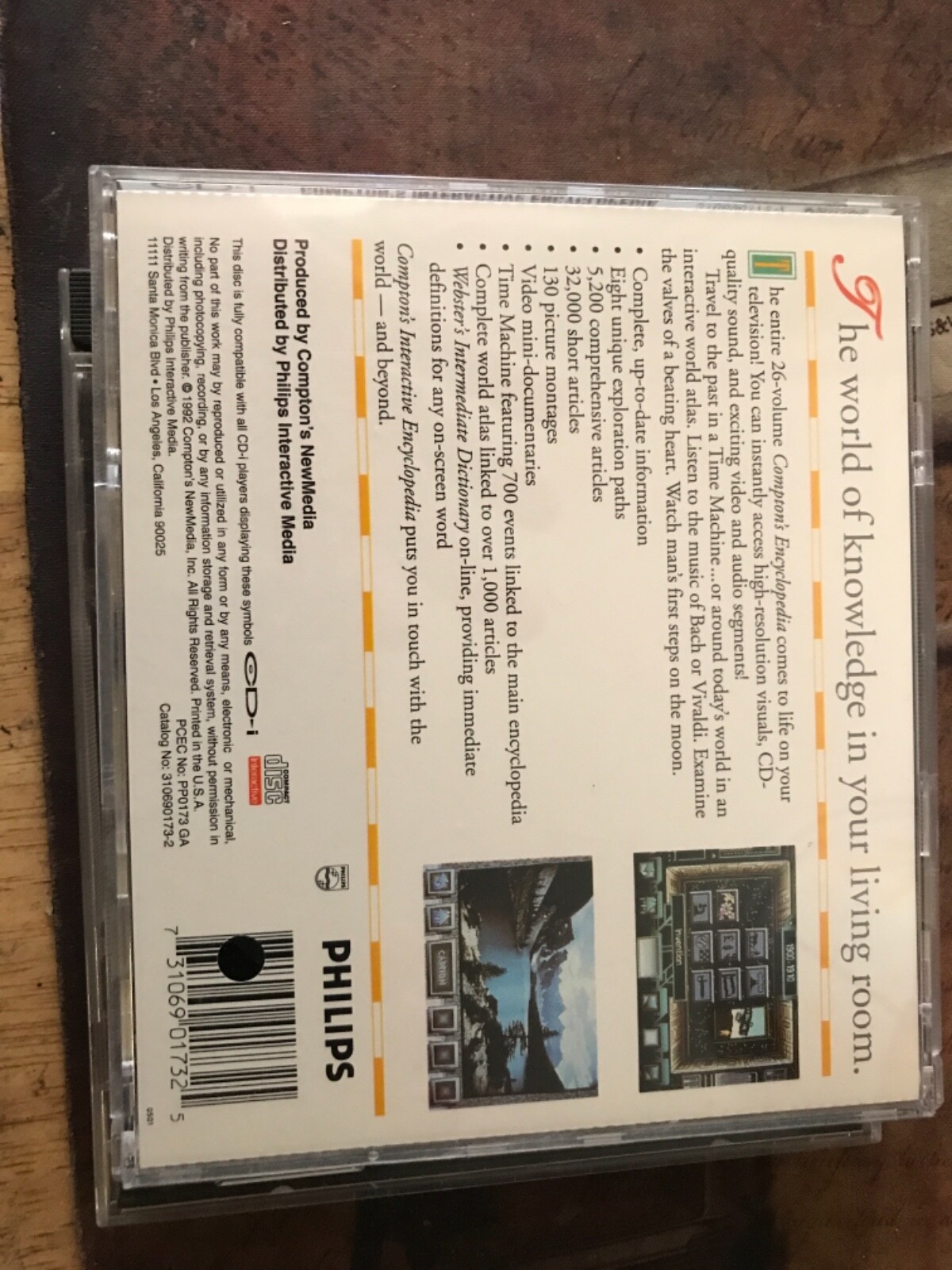 Philips CD-I Compton’s Interactive Encyclopedia Philips CDI “Vintage”