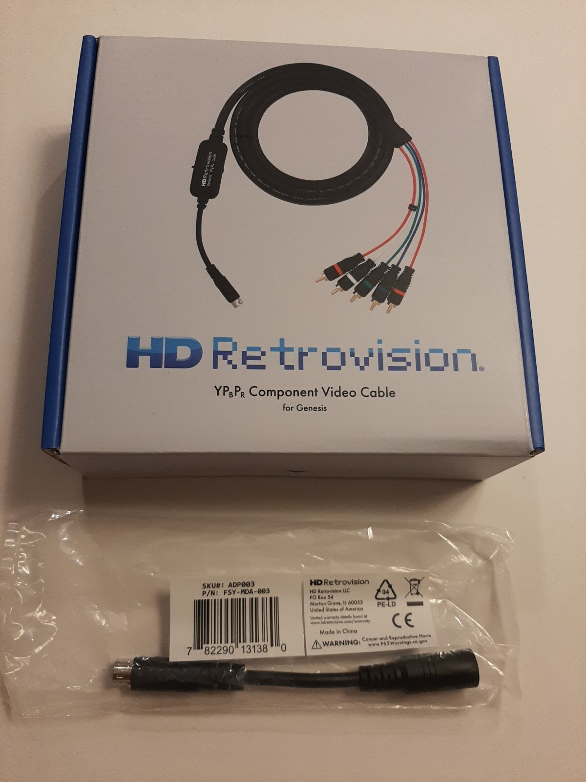 HD Retrovision, Sega Genesis Component/YPbPr Cables w/ Saturn & Model 1 Adapters