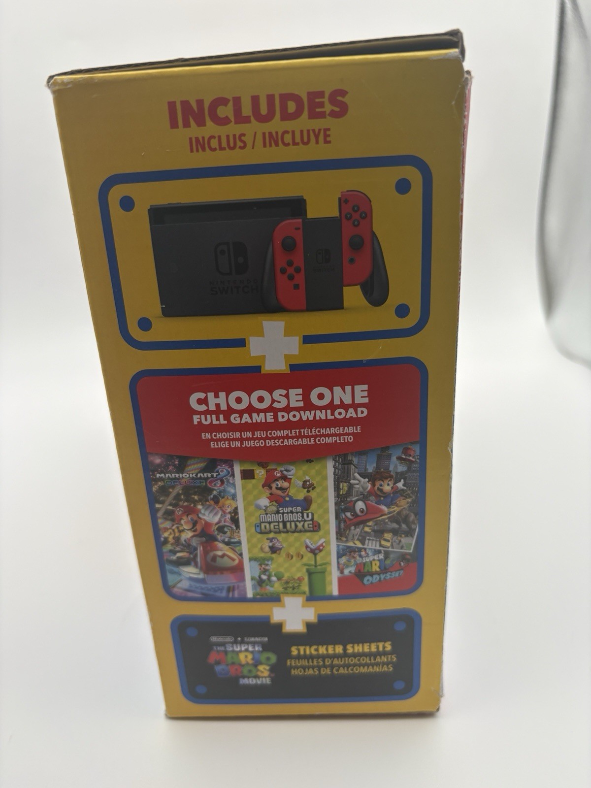 Nintendo Switch CONSOLE – Mario Choose One Bundle – CIB NO GAME – Tested CLEAN