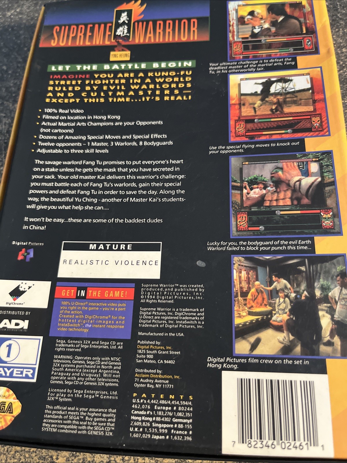 Supreme Warrior (Sega 32X, 1996) Complete w/ Manual & Registration Card, Tested