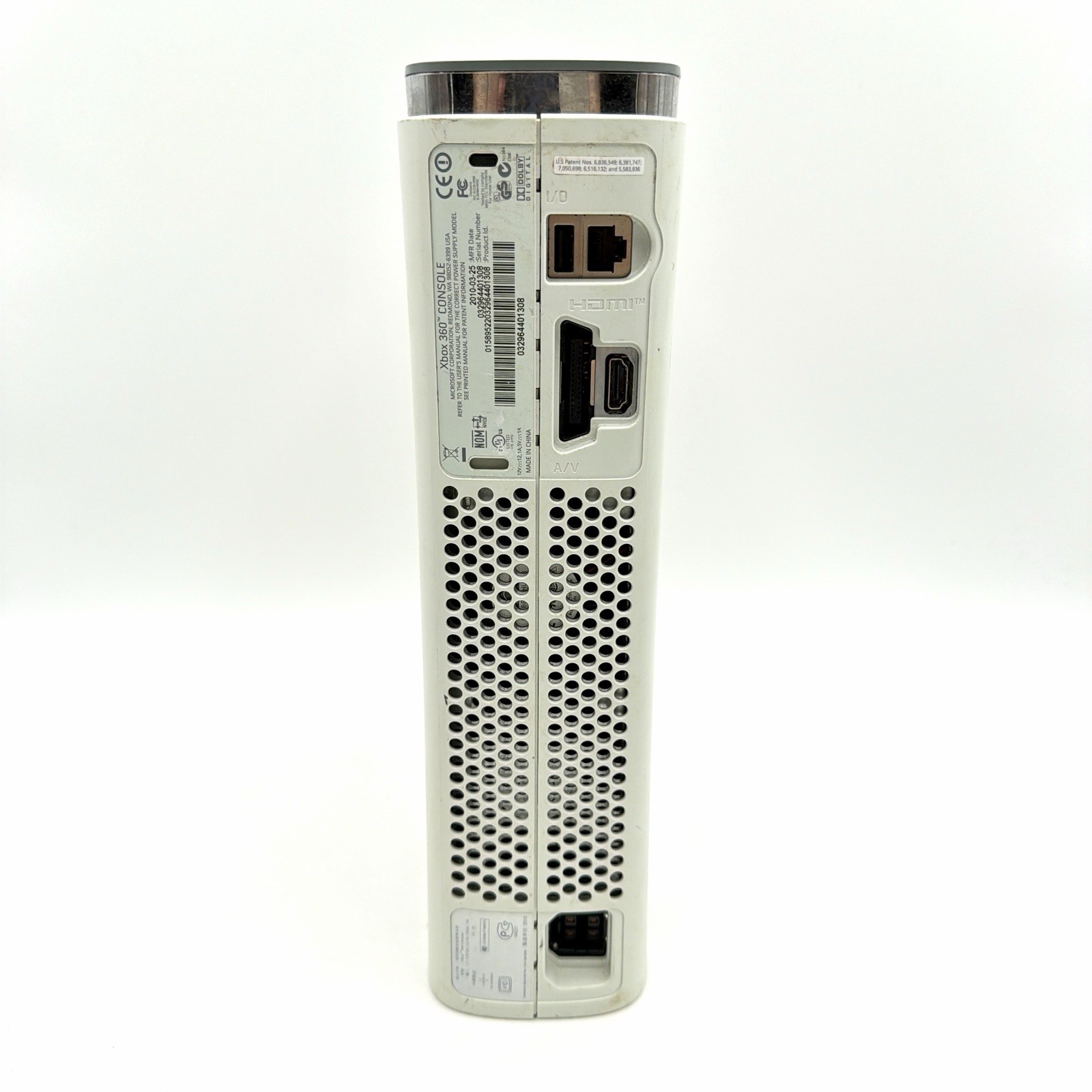 Microsoft Xbox 360 White Fat Console RROD Red Ring of Death For Parts or Repair