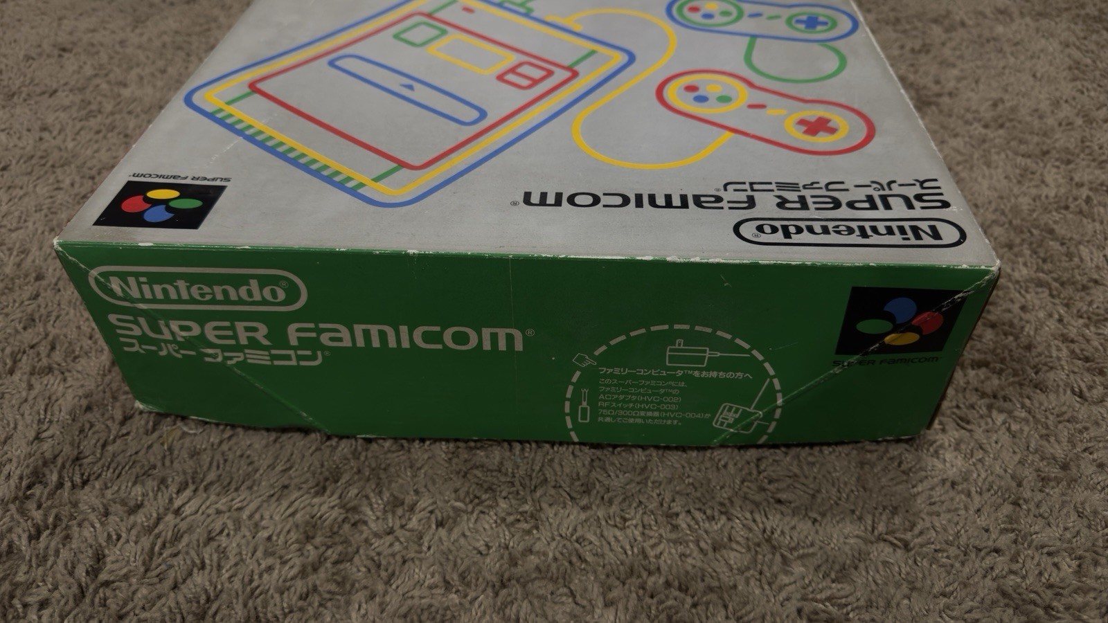 Nintendo Super Famicom SHVC-001 Console w/ Original Box Manuals & 2 Controllers