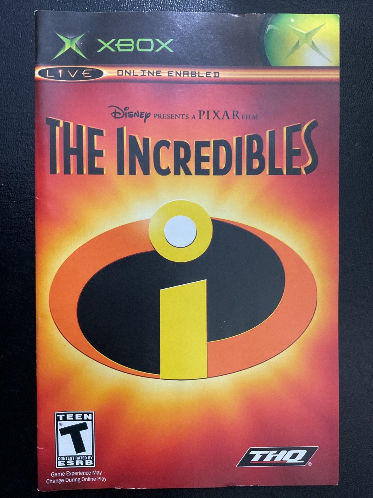 The Incredibles Microsoft XBOX Instruction Manual Only