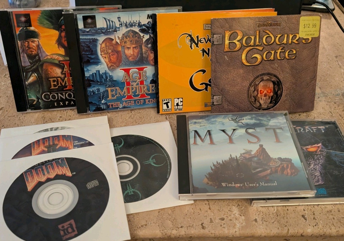 Starting PC Collector lot – 39 games w Many PC Classics in Excellent Condition