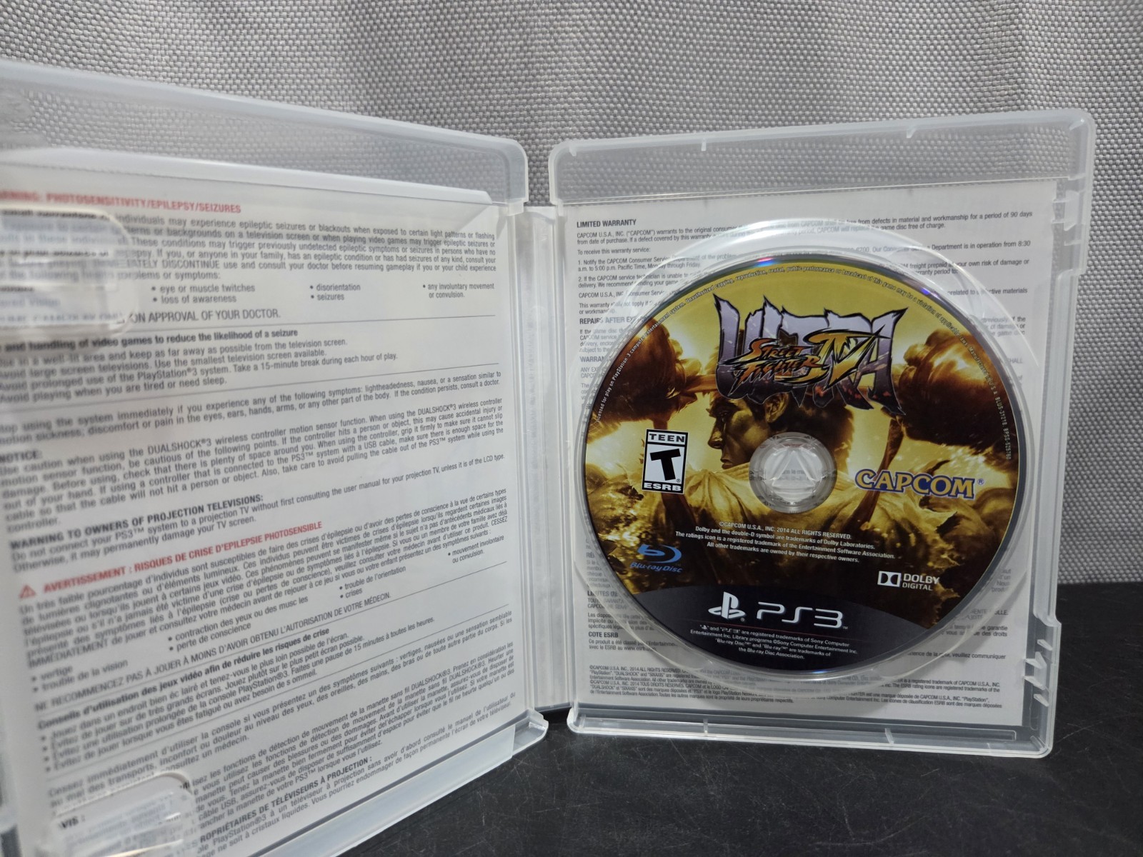 Ultra Street Fighter IV (Sony PlayStation 3, 2014) No Manual Tested Working