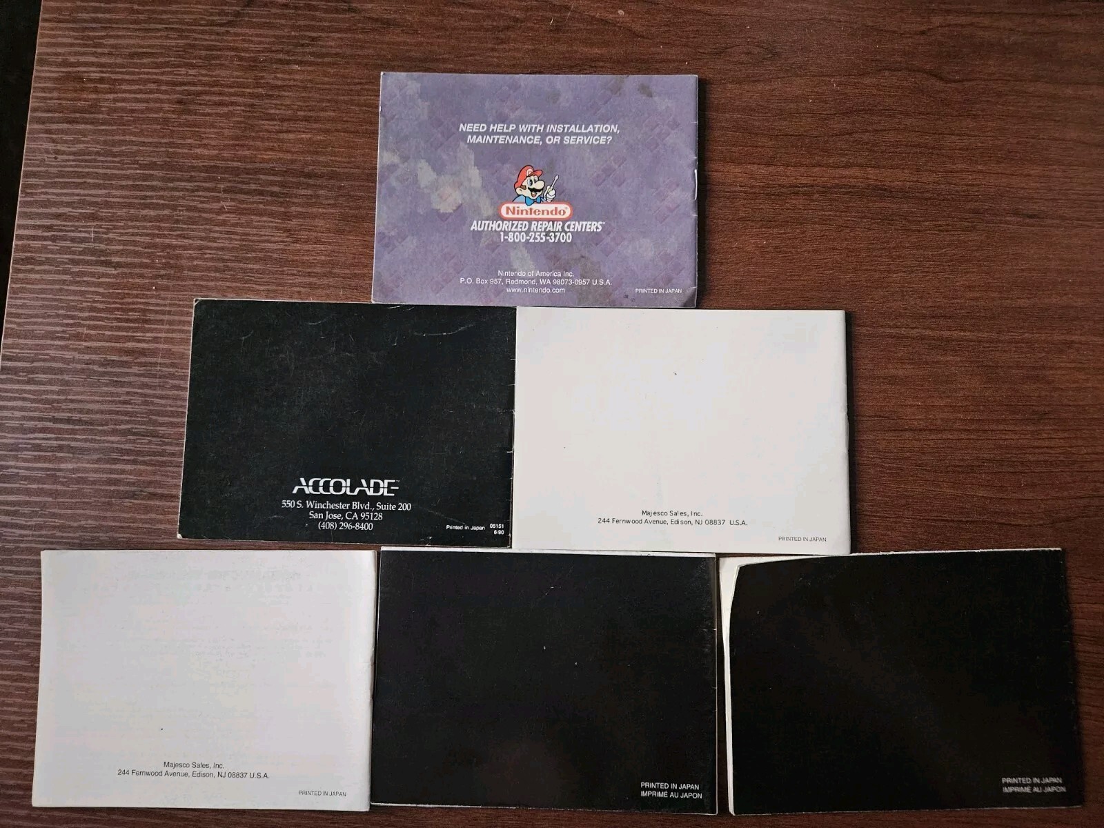 X6 Lot of Game Boy And Gameboy Color 6 manuals only bundle in mixed condition