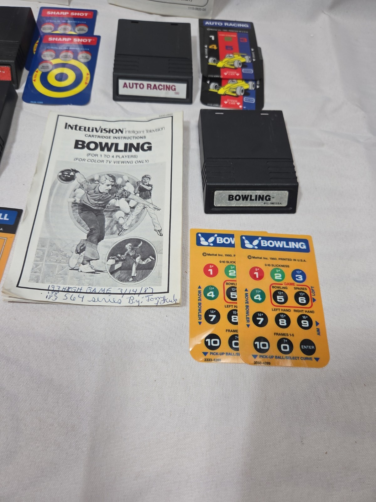 Lot Of 7 Intellivision Games With Overlays And Manuals TESTED Sharp Shot Star
