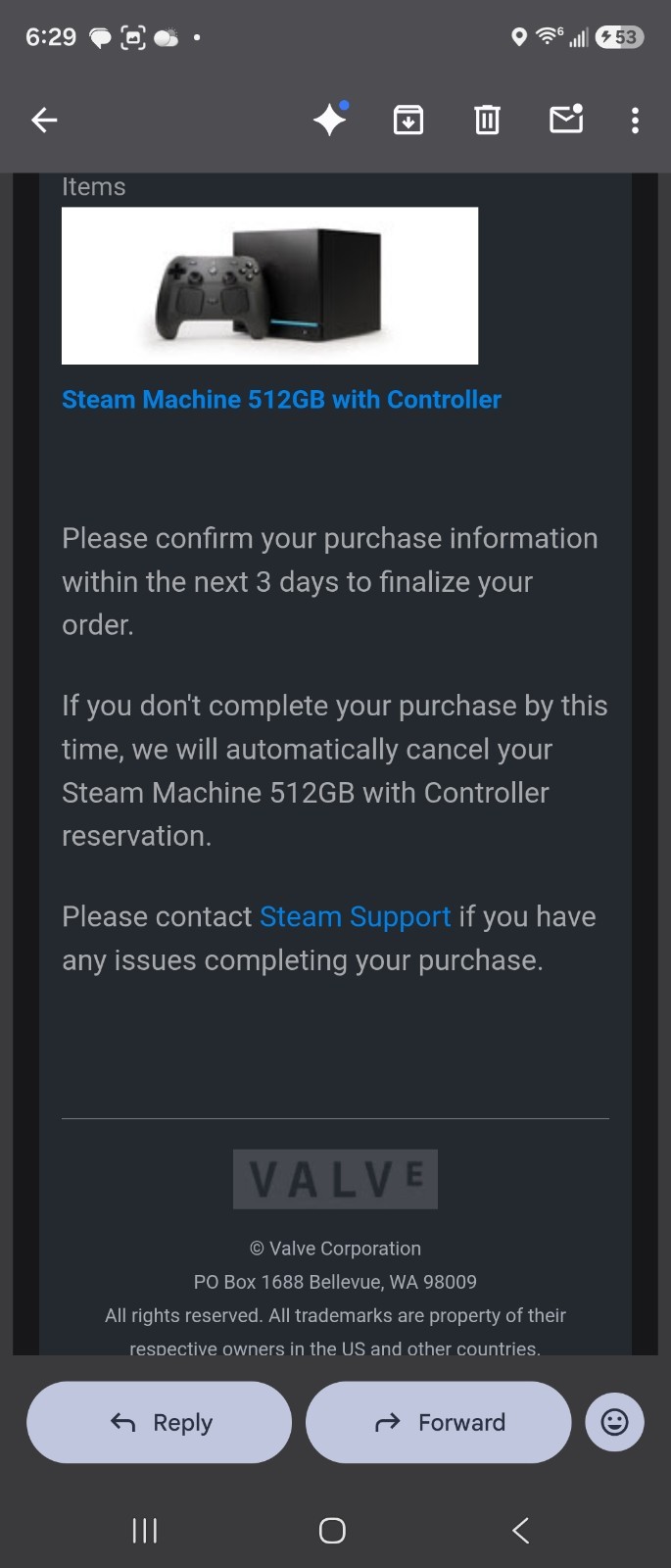 Valve Steam Machine Console 512GB Storage Black with Controller