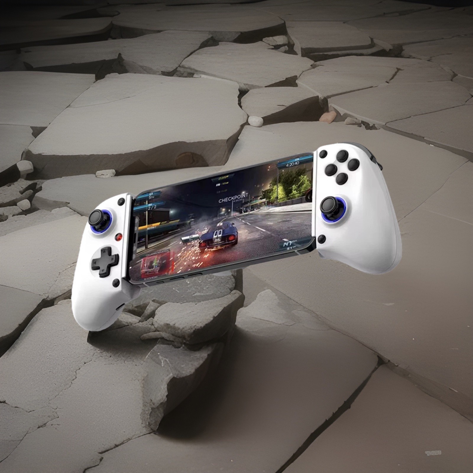 Gamegaga Wireless Ergonomic Mobile Controller for Android and Apple, Black White