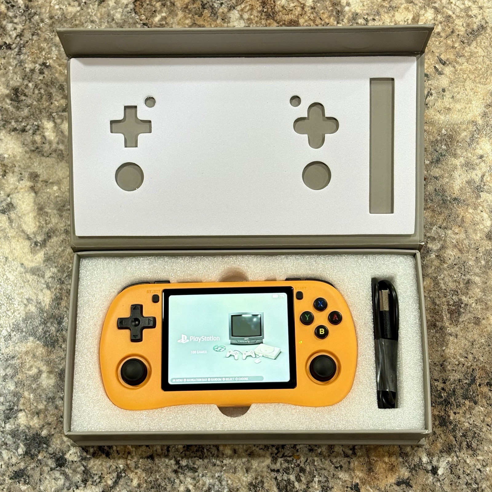 New PowKiddy X35H Gaming Handheld New 64GB Card Custom Loaded Ready To Play