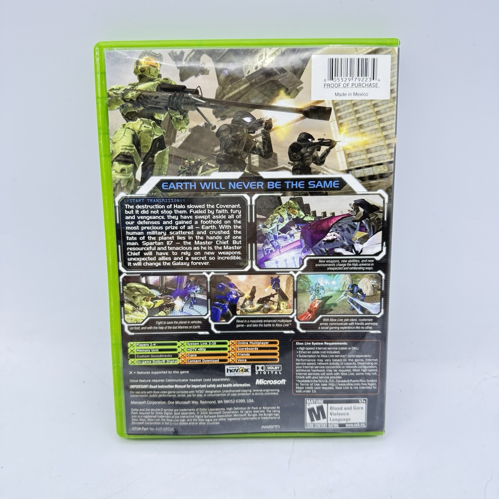 Halo 2 (Original Xbox, 2004) Complete With Manual Refurbished Good