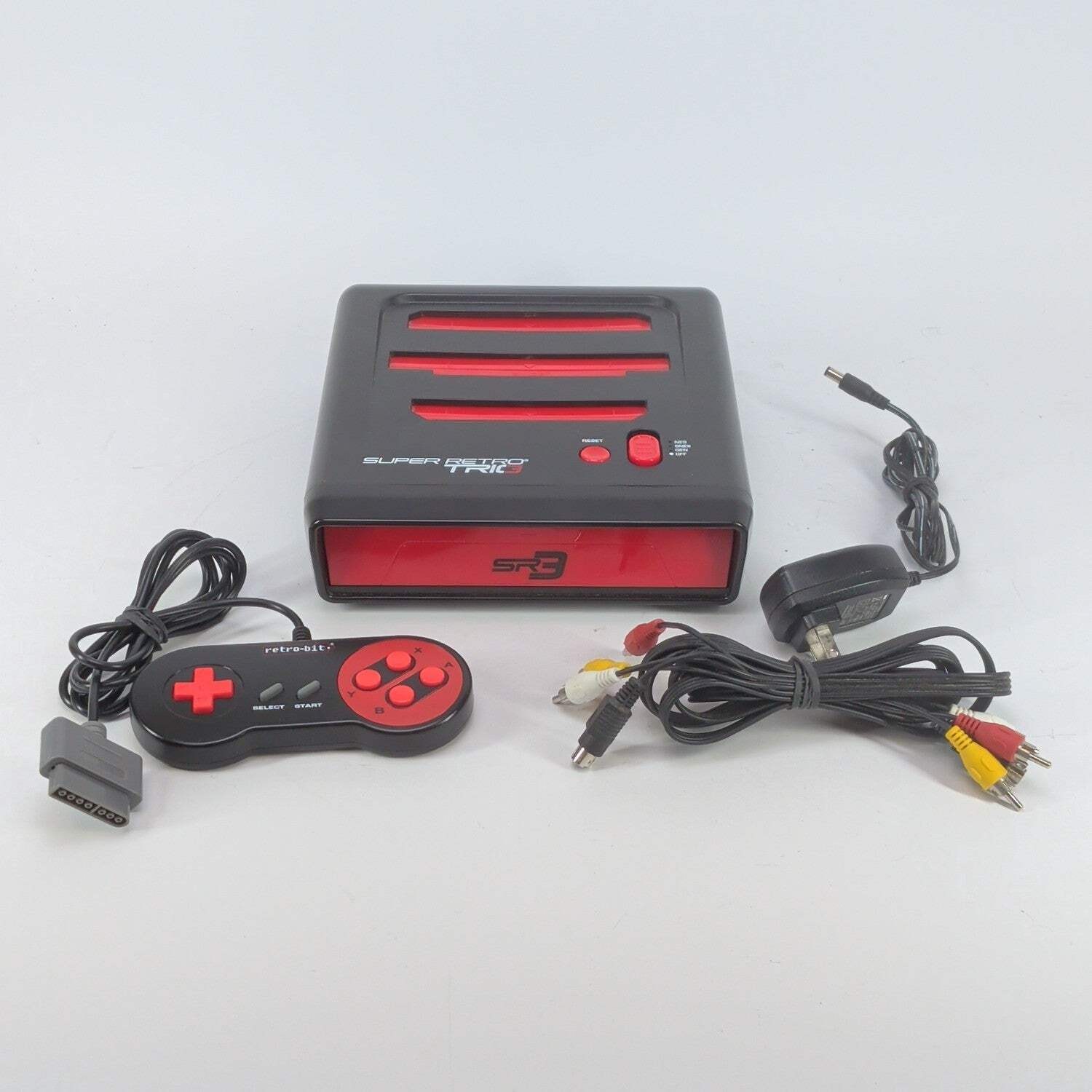 retro-bit Super Retro Trio Black SR3 Retro Game Console For NES, SNES, Genesis