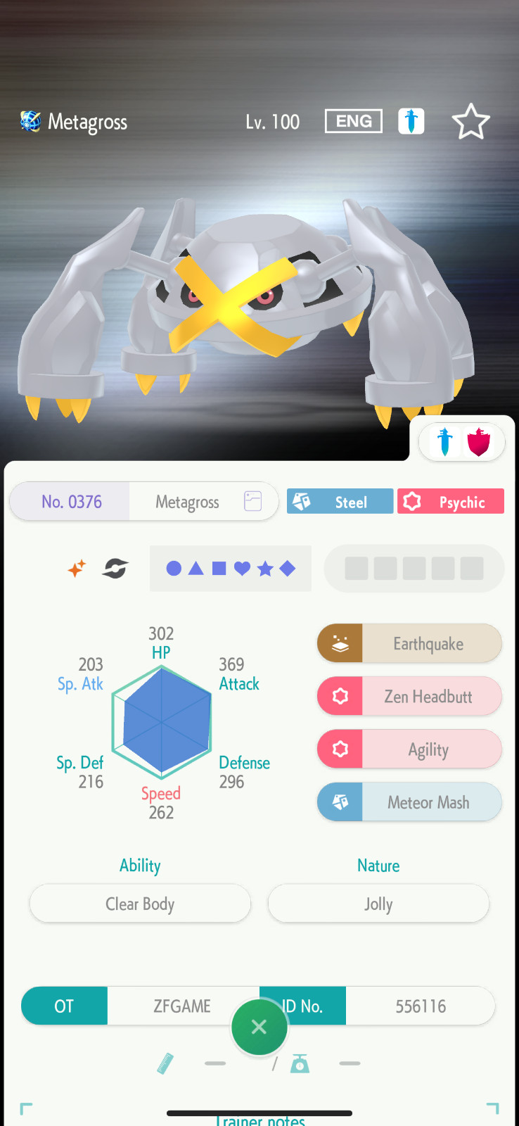 ✨6IV SHINY Metagross + EVS🚀 POKEMON HOME✨Champions✨Online delivery⚡