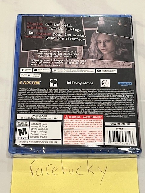 Resident Evil Requiem (PS5 Playstation 5) NEW SEALED, SOLD OUT, RARE!
