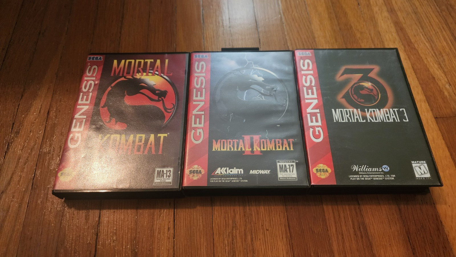 SEGA Genesis Mortal Kombat 1, 2, and 3 All CIB