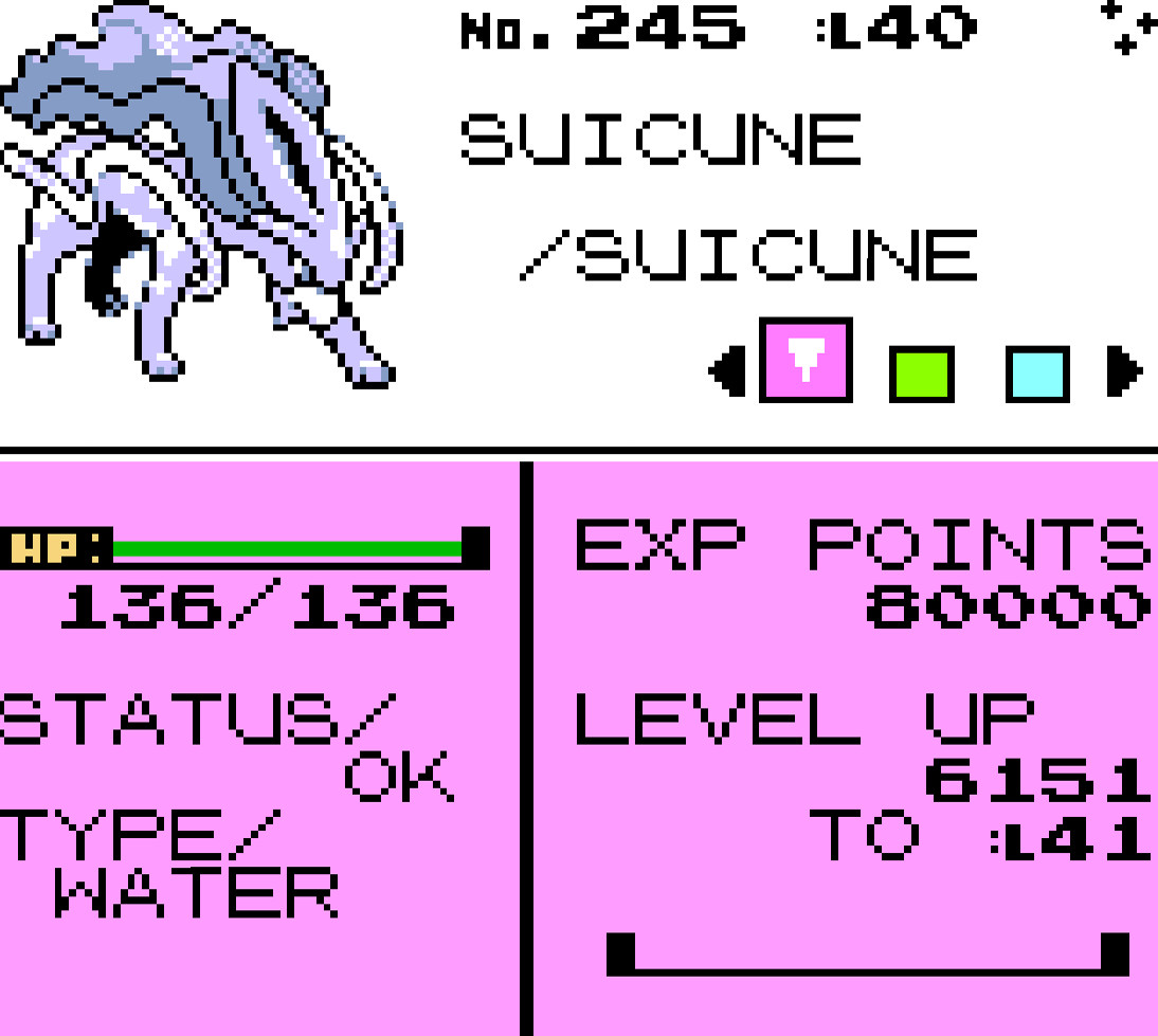 Pokemon Crystal – Gameboy Color – Shiny Living Dex, Max Items, GS Ball Unlocked!