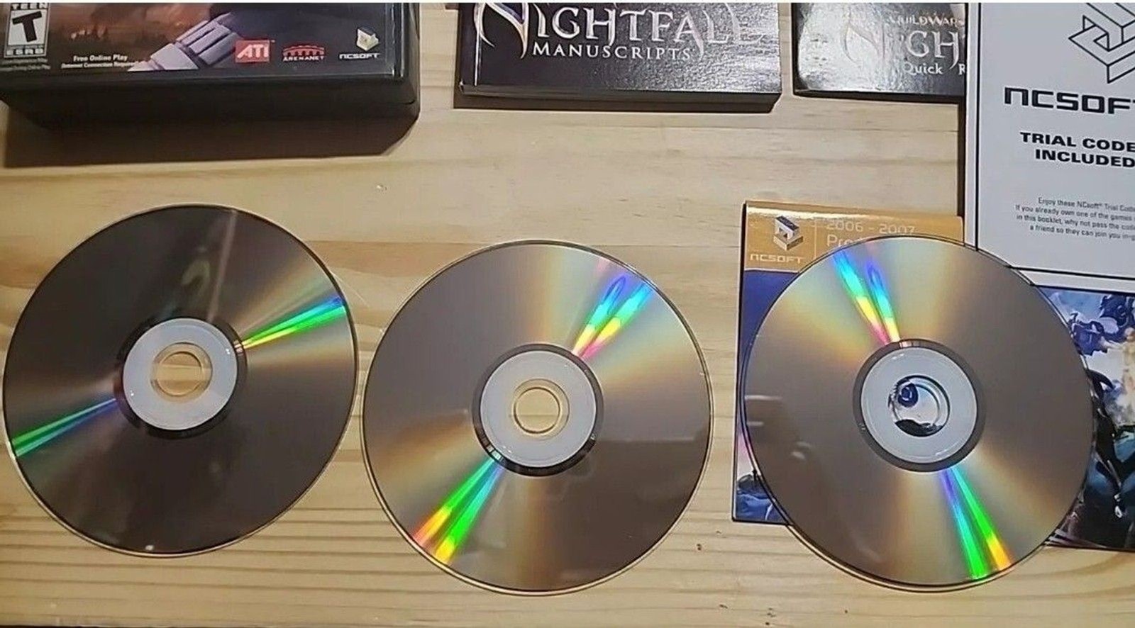 Guild Wars: Nightfall (PC, 2006, NCSoft, 3-Disc) With Access Key