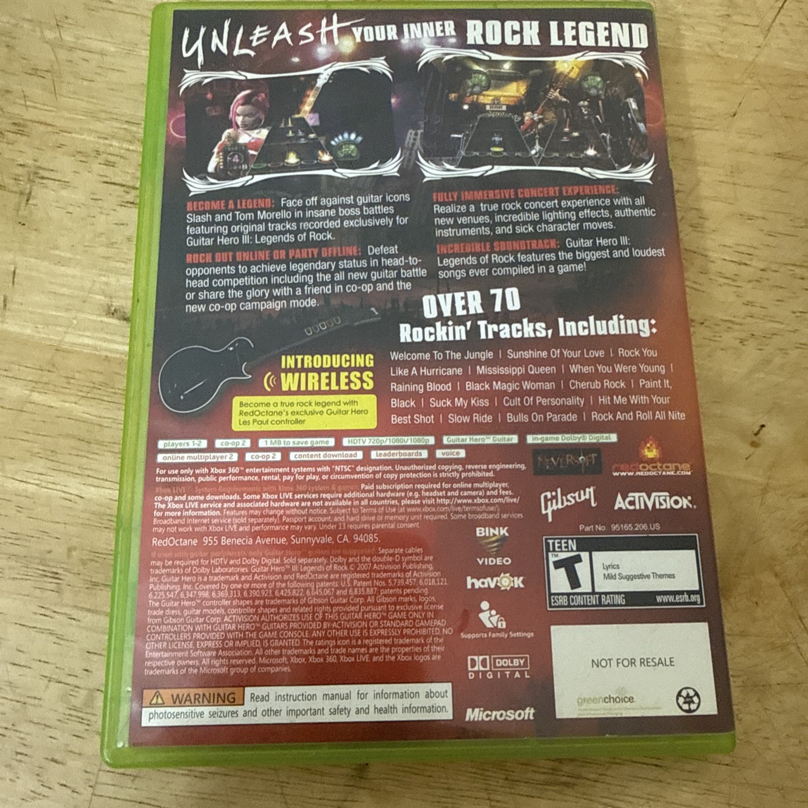 Guitar Hero 3 Legends Of Rock Xbox 360 Game