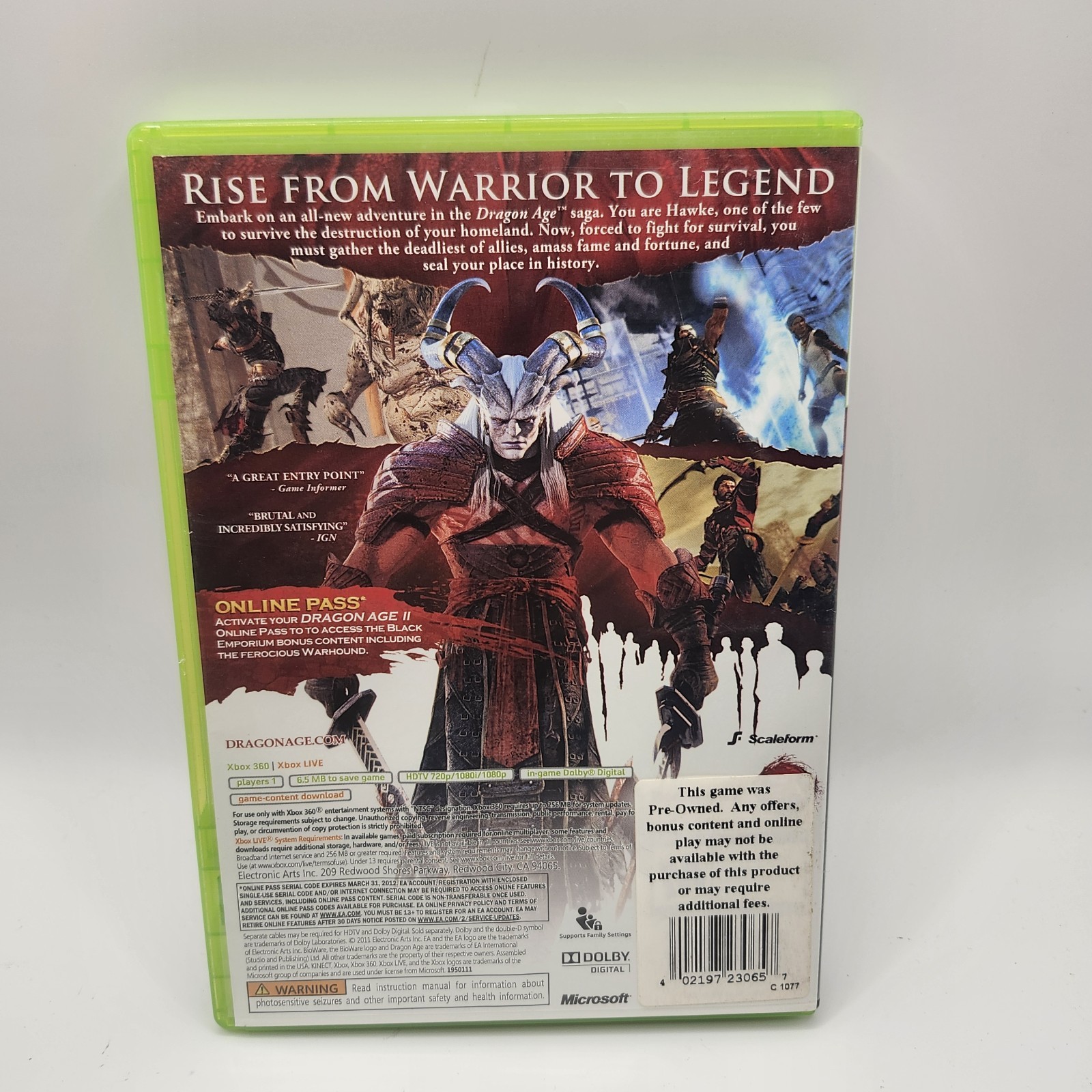 Dragon Age Xbox 360 Lot – Origins, Dragon Age 2 & Dragon Age Inquisition