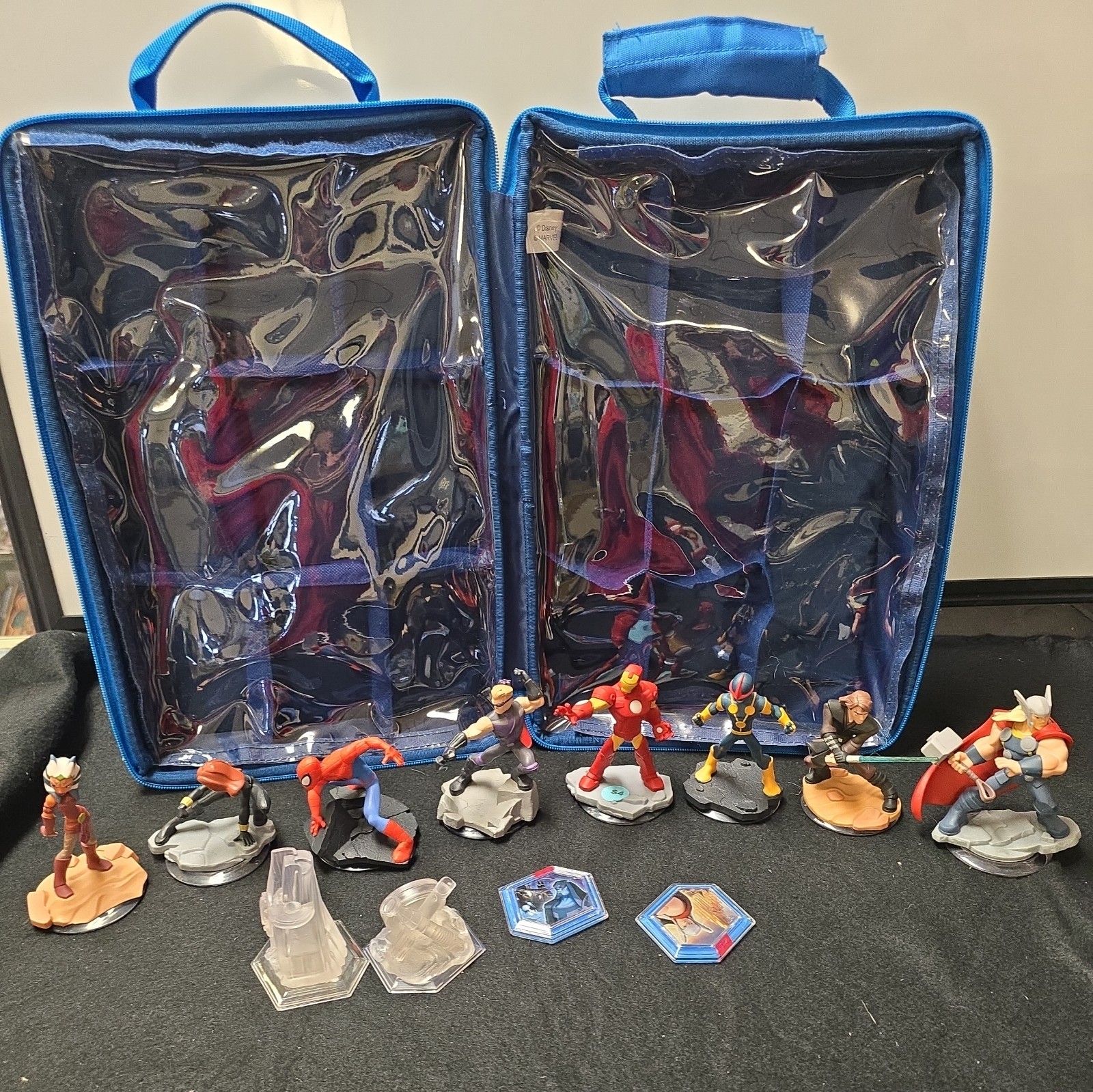 Lot Of 10 Disney Infinity 2.0 Edition Figures Marvel Super Heroes, Case/Portal
