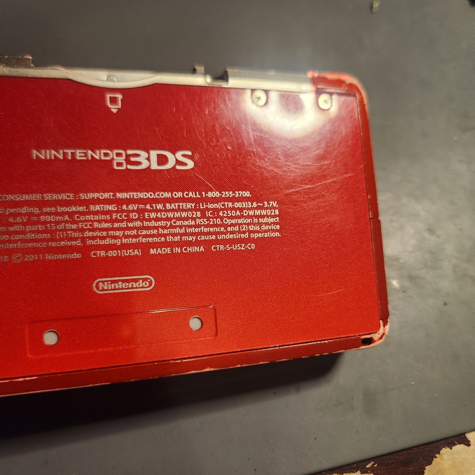 Nintendo 3DS Handheld Game Console Flame Red