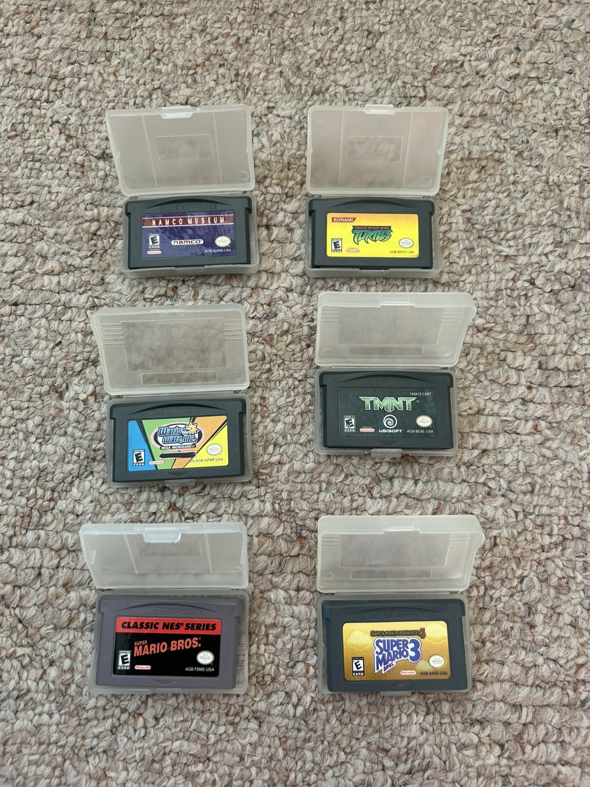 Nintendo Game Boy Advance White Console With Many Popular Mario Games and More