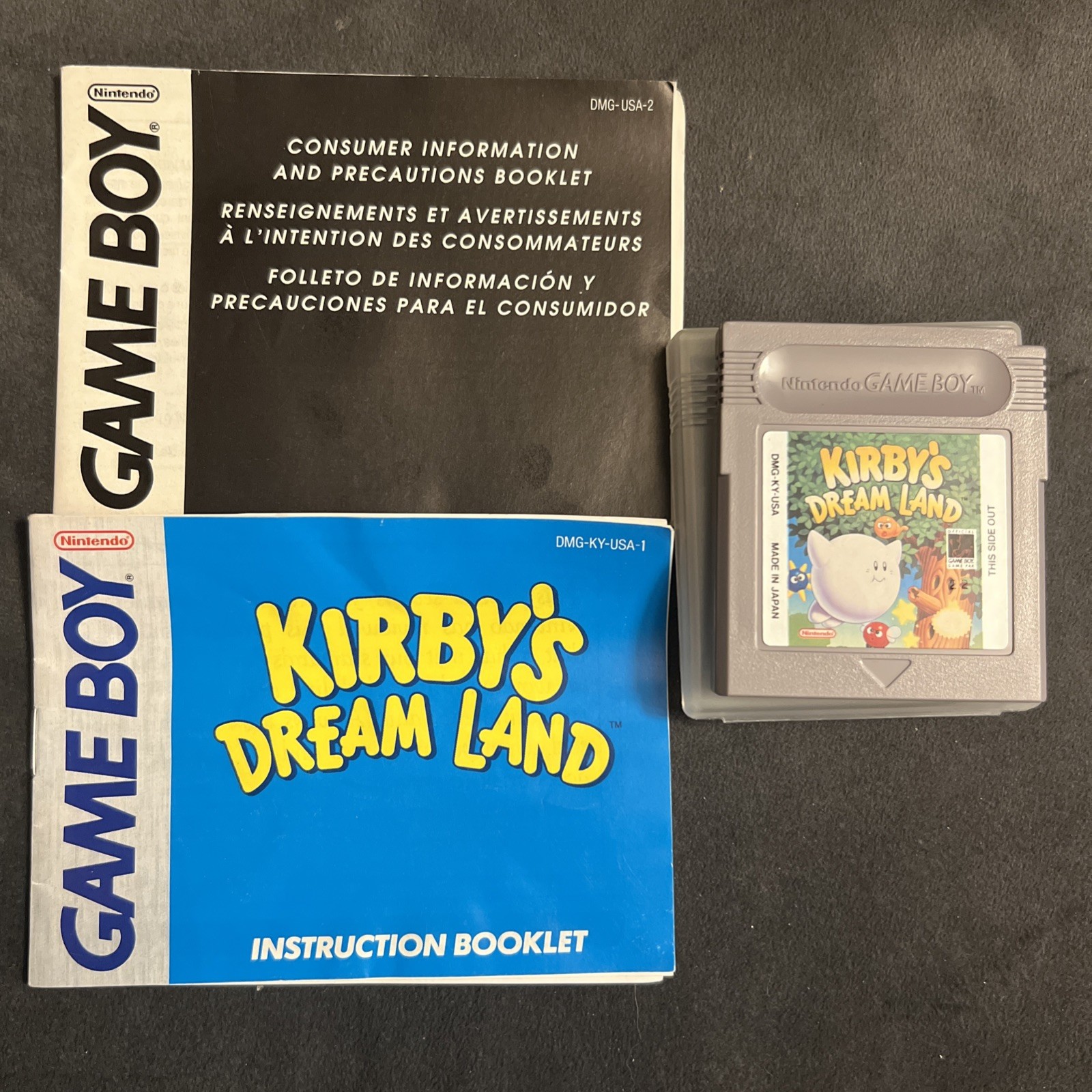 Kirby’s Dream Land With Manual! (Nintendo Game Boy, 1992) tested works! Vintage