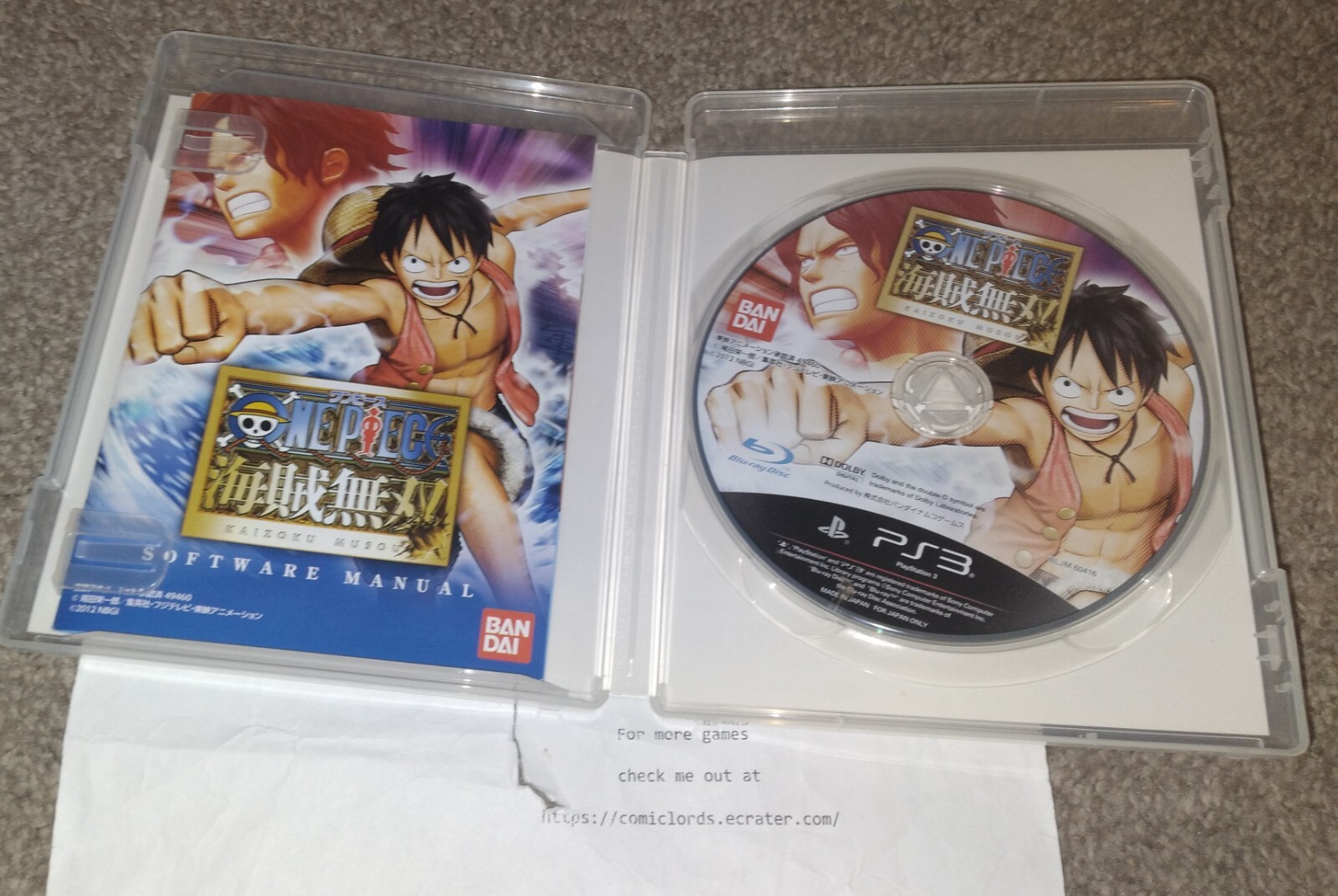 One Piece Pirate Warriors (Sony PlayStation 3) PS3 Japan Import Region Free