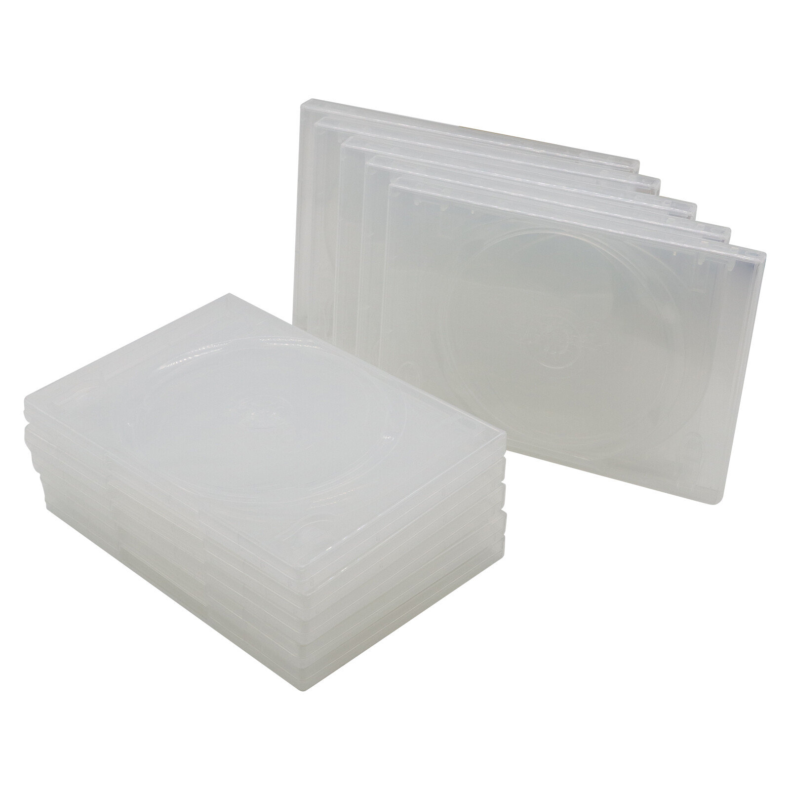 Lots Clear Standard 4-Discs DVD Storage Replacement Case Box 14mm Holder Flap