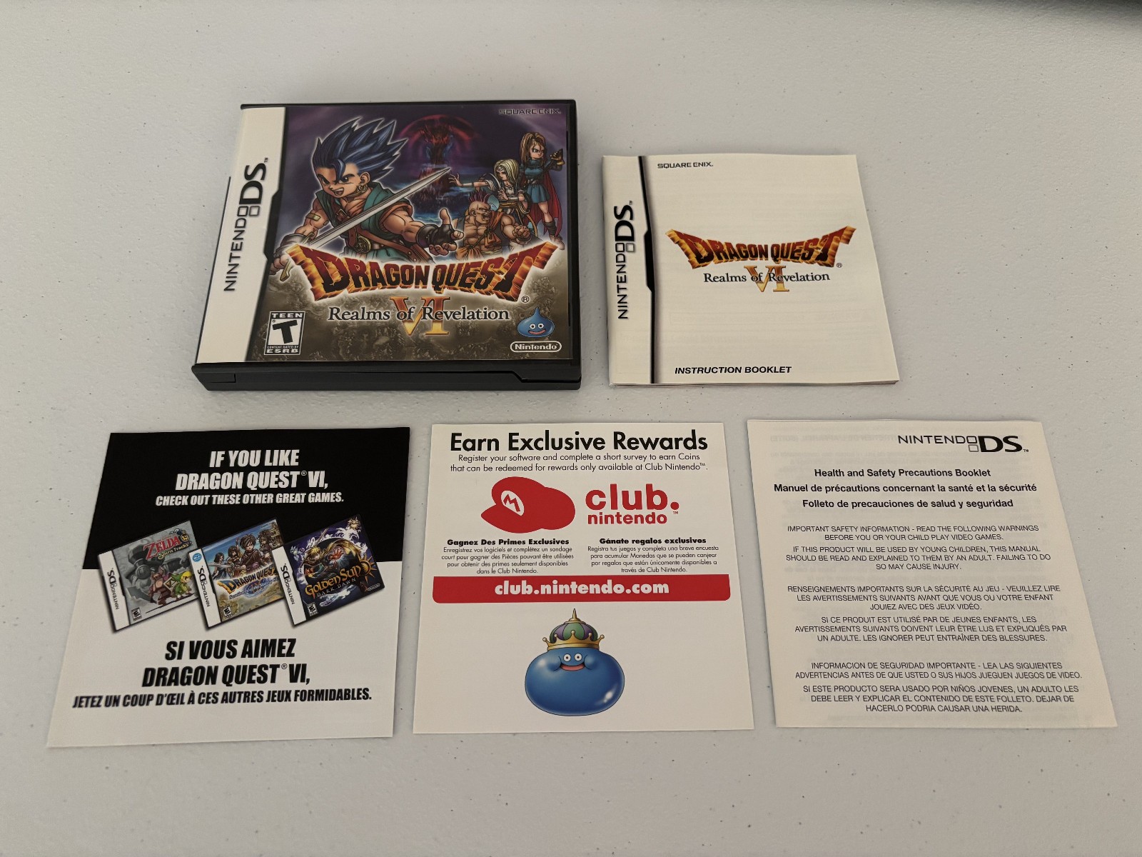 Dragon Quest VI Realms of Revelation Nintendo DS Complete CIB
