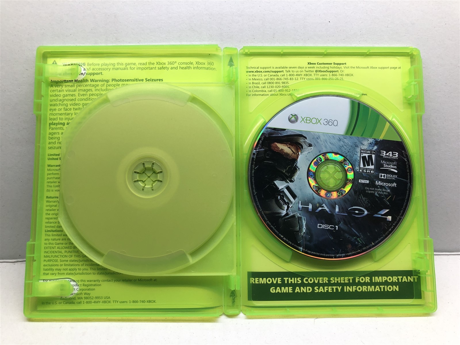 Halo 4 – Xbox 360 – 2 Disc Set – Completed Tested Working – Fast Free Ship