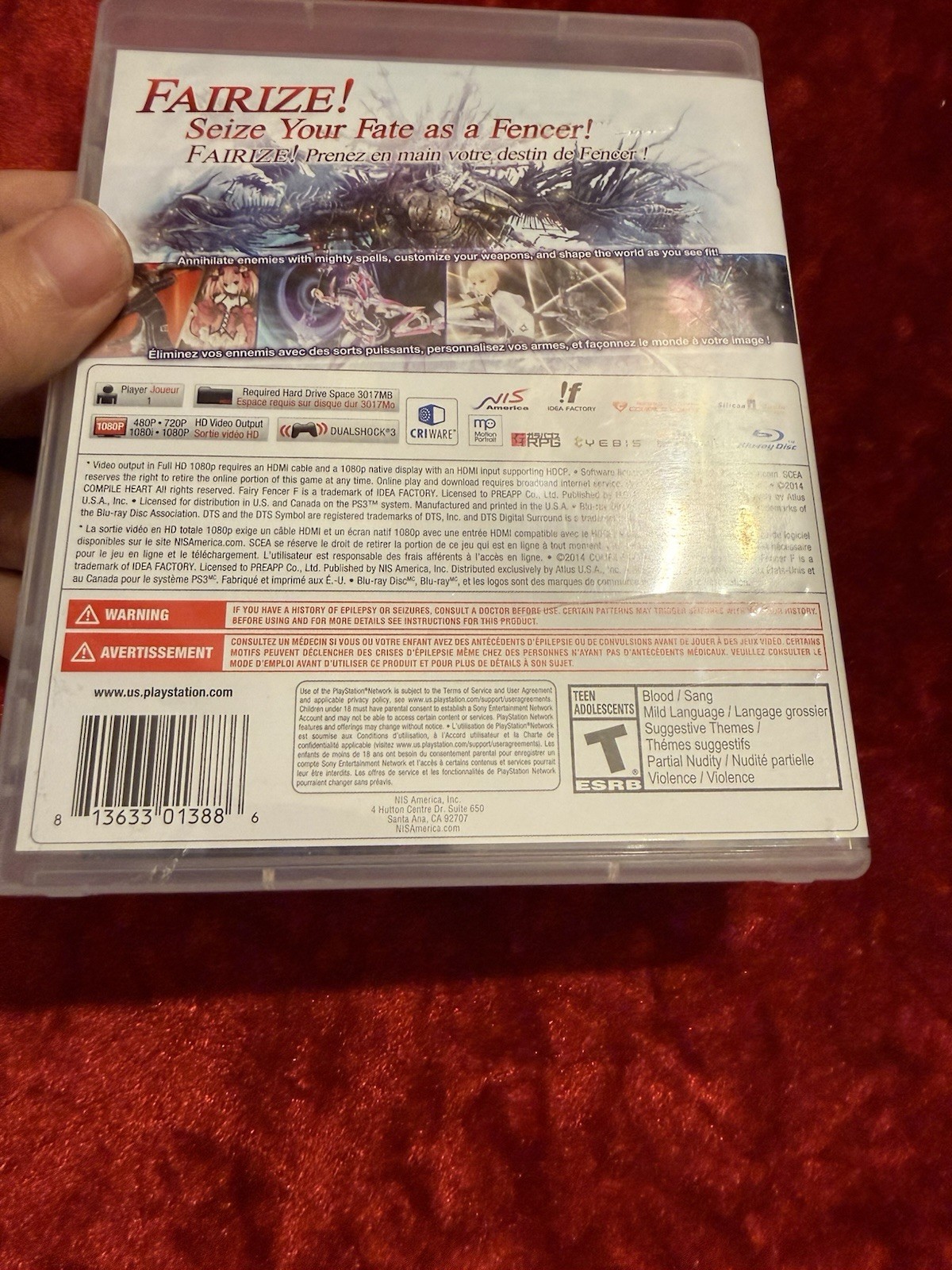 Fairy Fencer F: Advent Dark Force PS4 & Fairy Fencer F Sony PlayStation 3 CIB