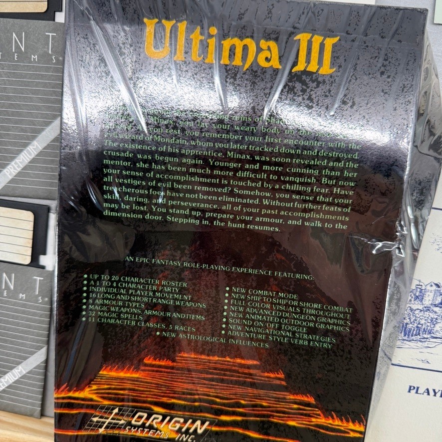 Ultima III Exodus Apple II Origin Systems Lord British 1983 Vintage Big Box RPG