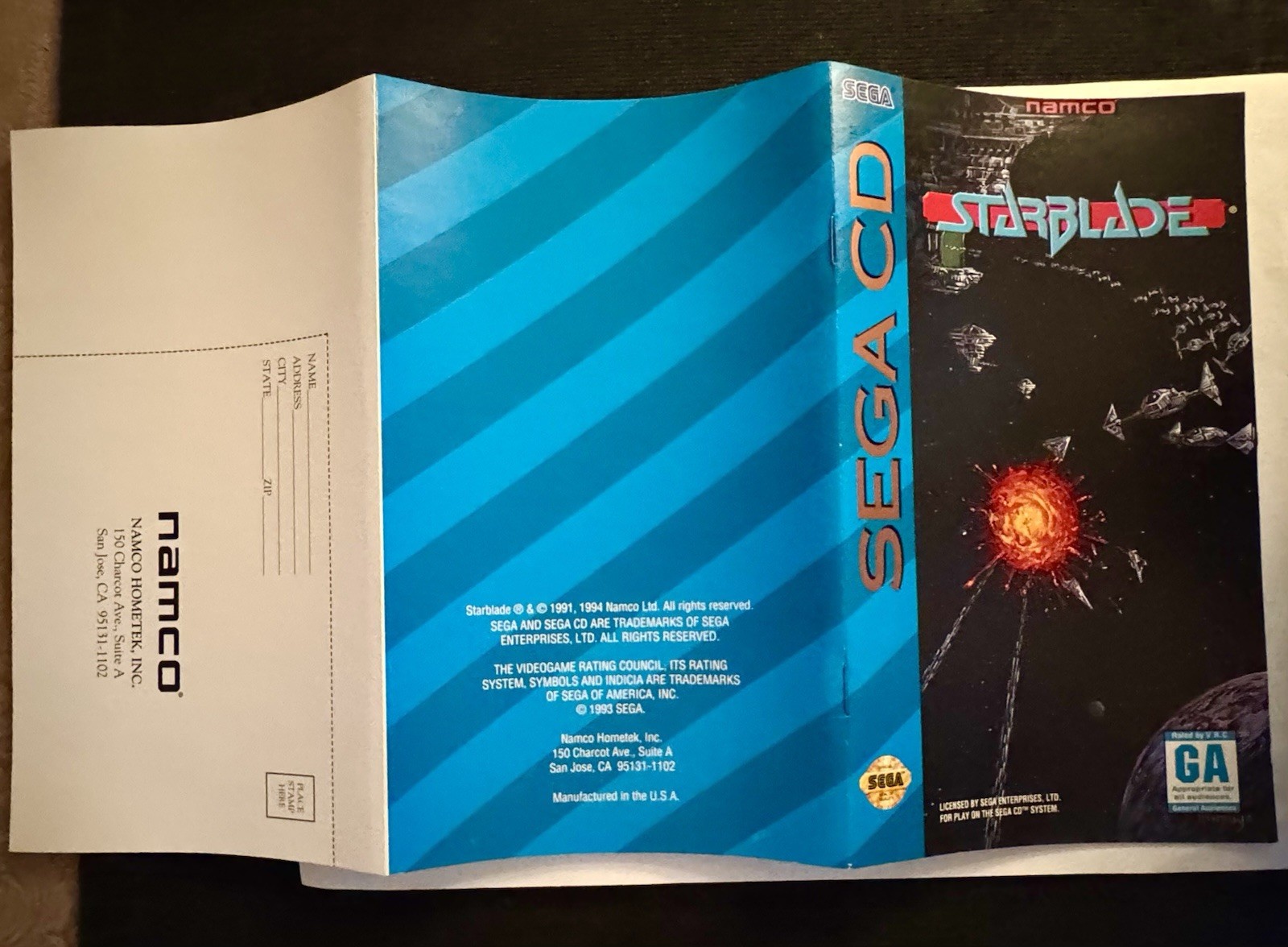 Starblade (Sega CD, 1994) CIB Complete in Box w Manual + Reg Card + Foam