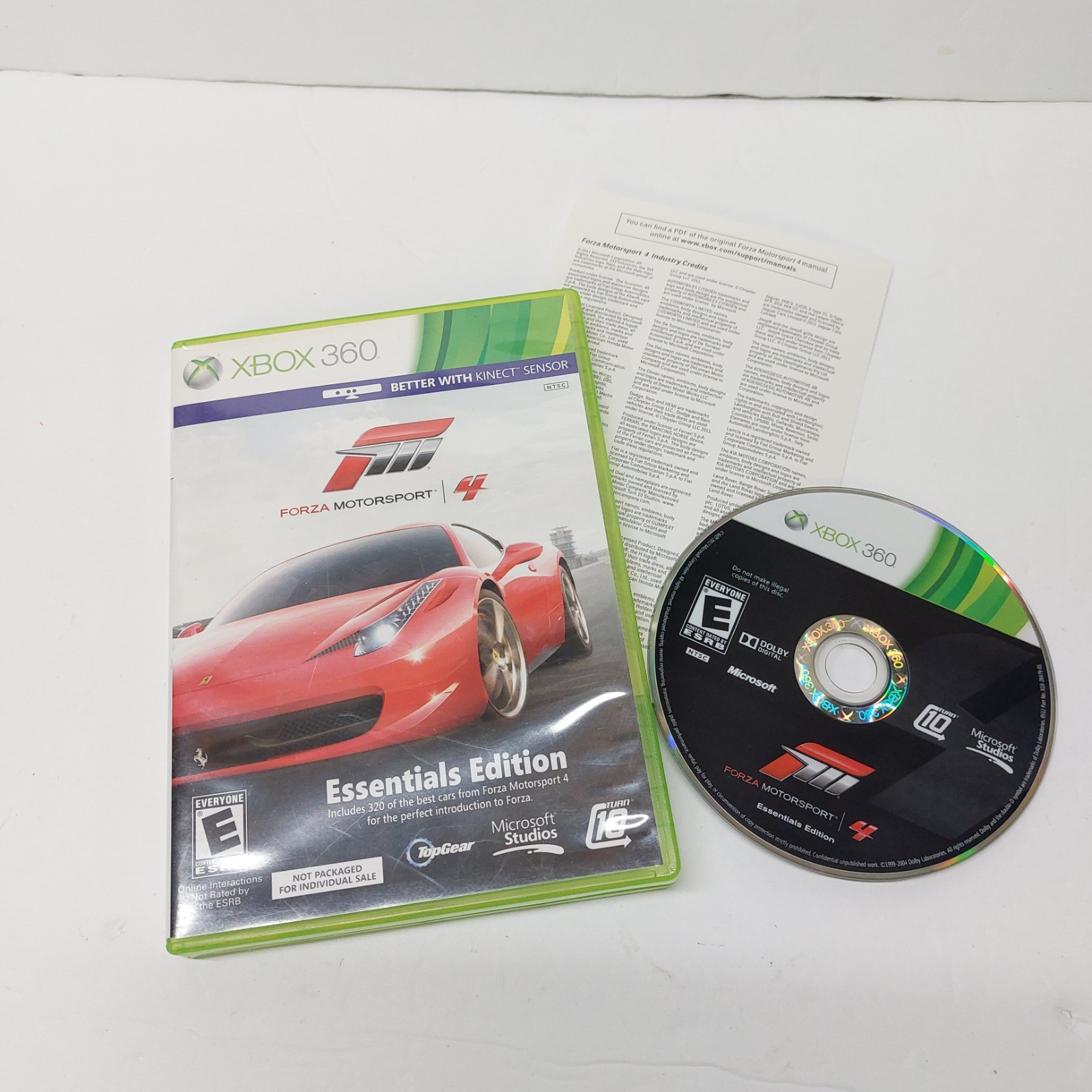 Forza Motorsport 4 (Xbox 360, 2011) Essentials Edition – Untested