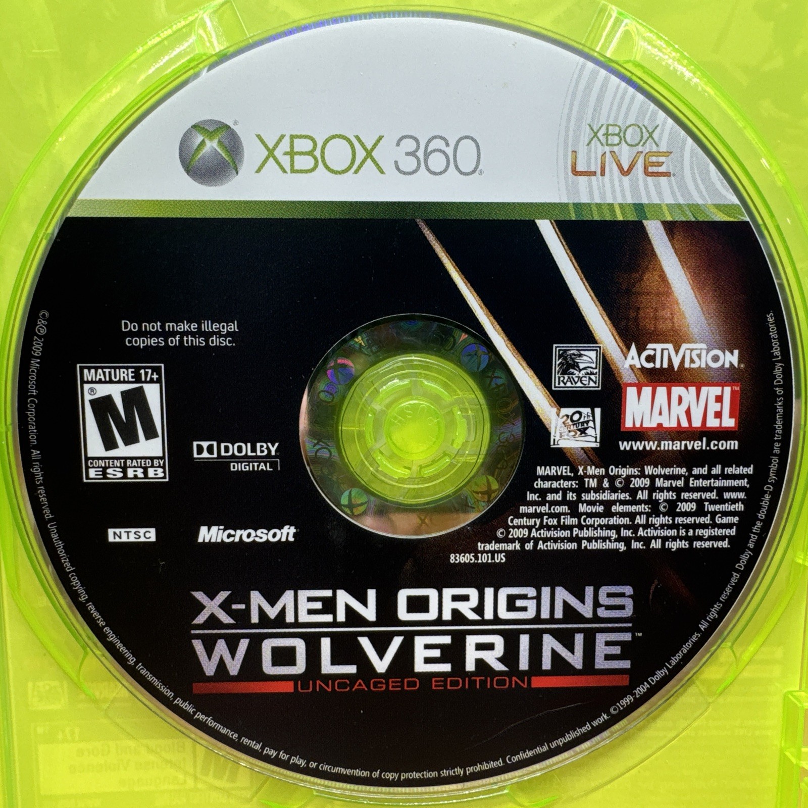 X-Men Origins: Wolverine Uncaged Edition (Xbox 360, 2009) CIB Refurbished