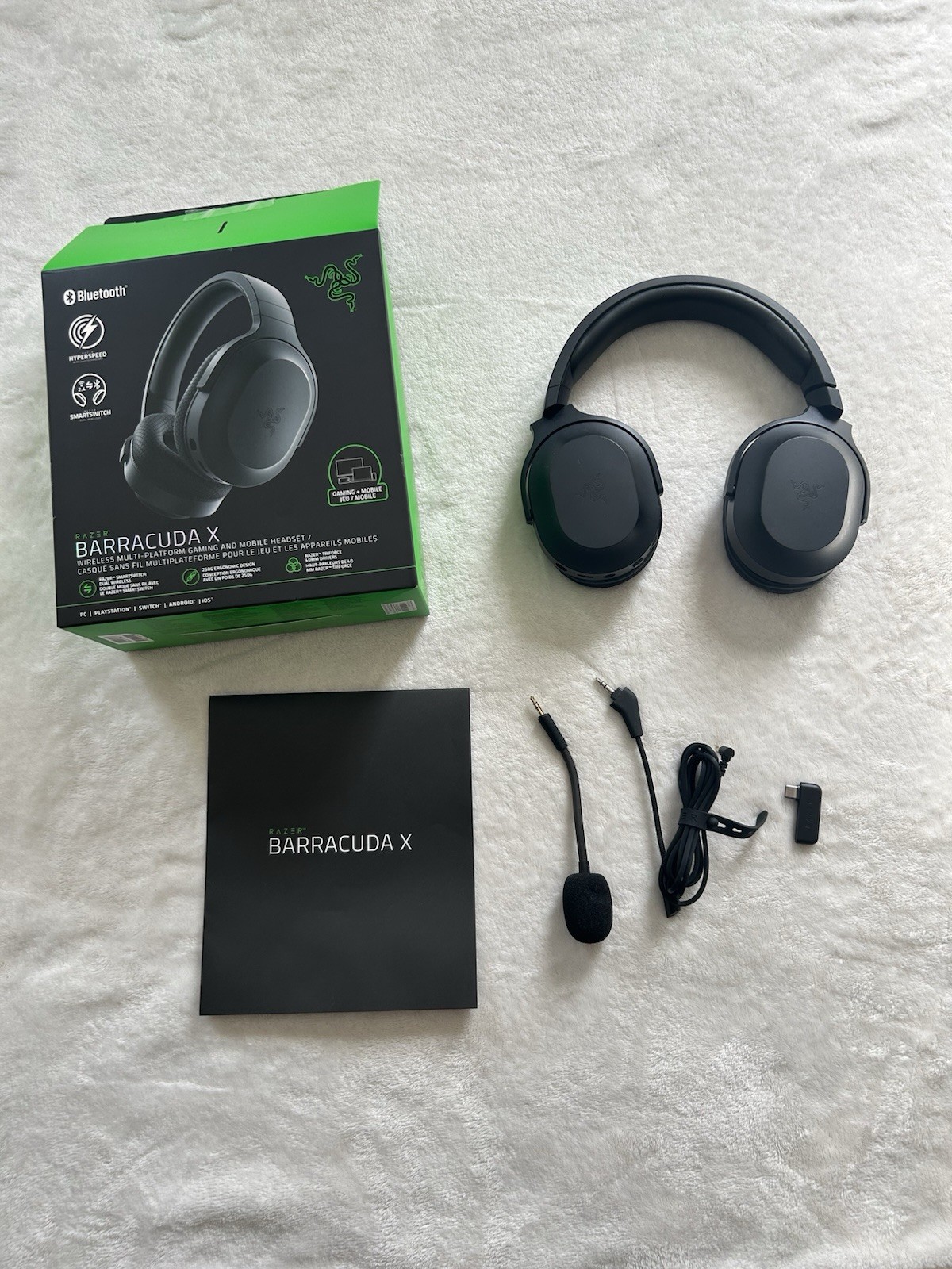 Black Razer Barracuda x Wireless Bluetooth Gaming Headset