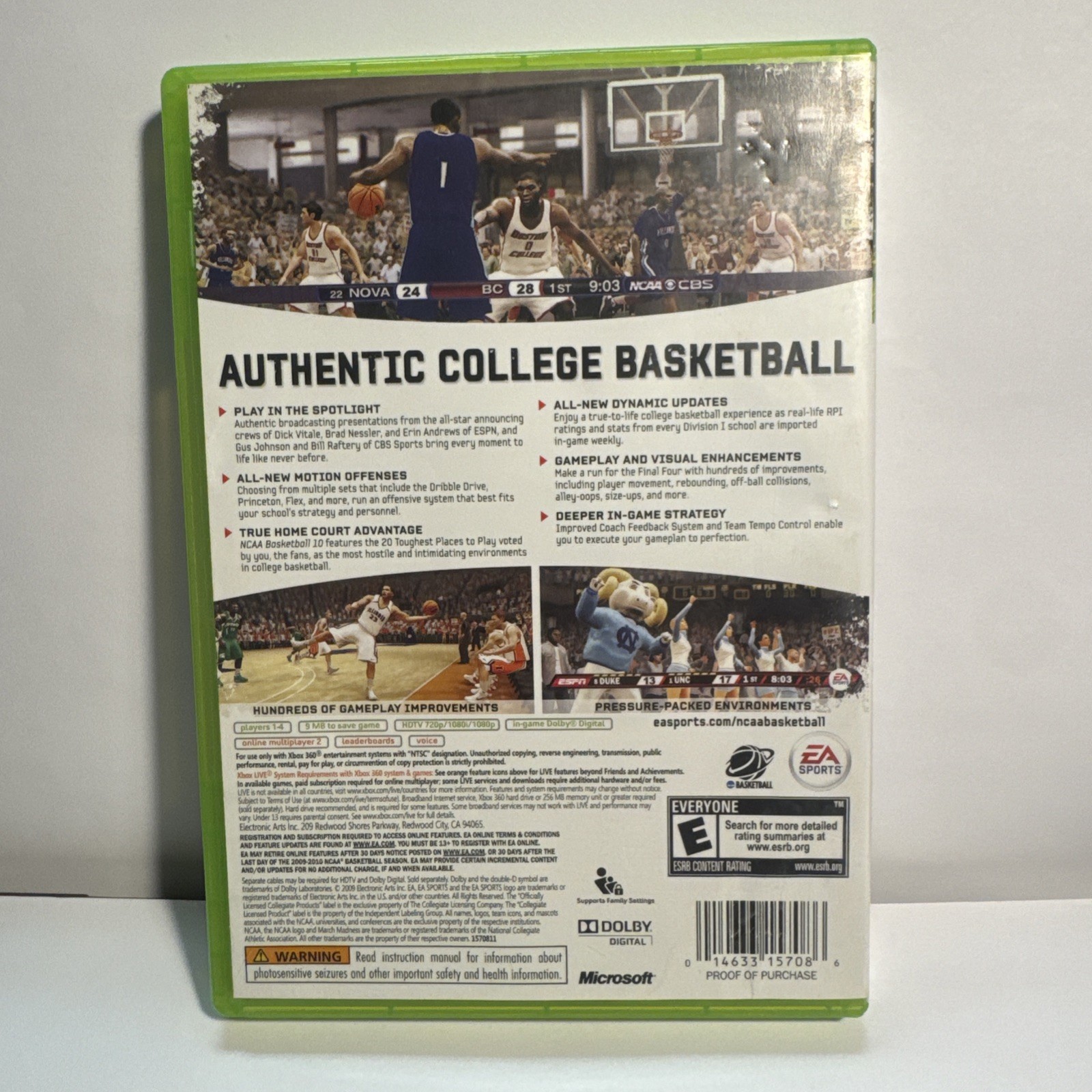 NCAA Basketball 10 Microsoft Xbox 360 CIB Complete – Blake Griffin