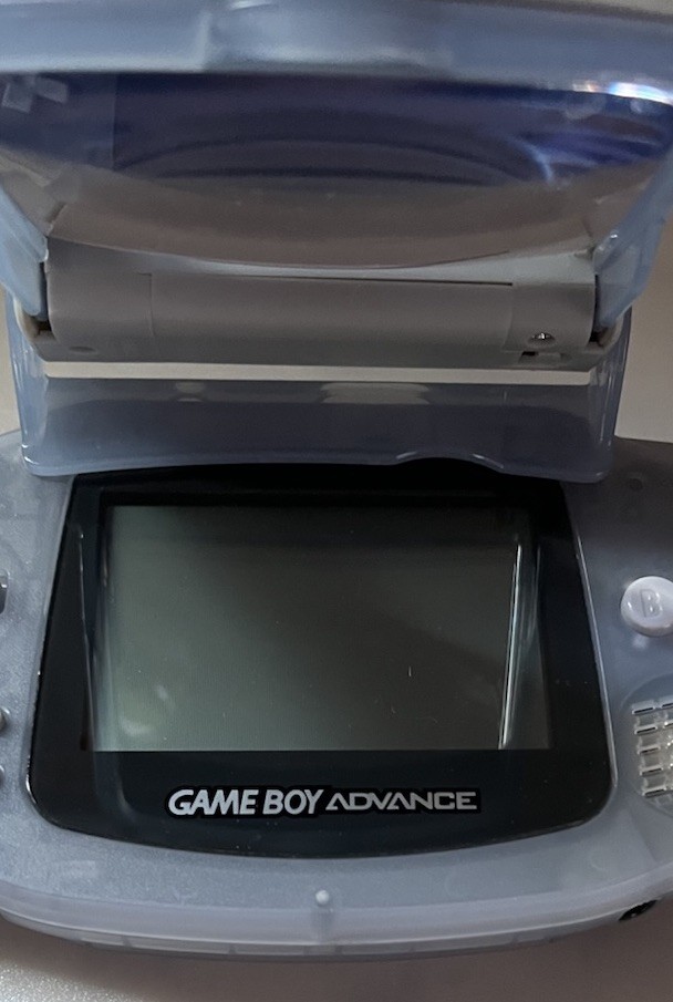 Nintendo Game Boy Advance Glacier Console AGB 001 Mad Cats Screen Mag Light
