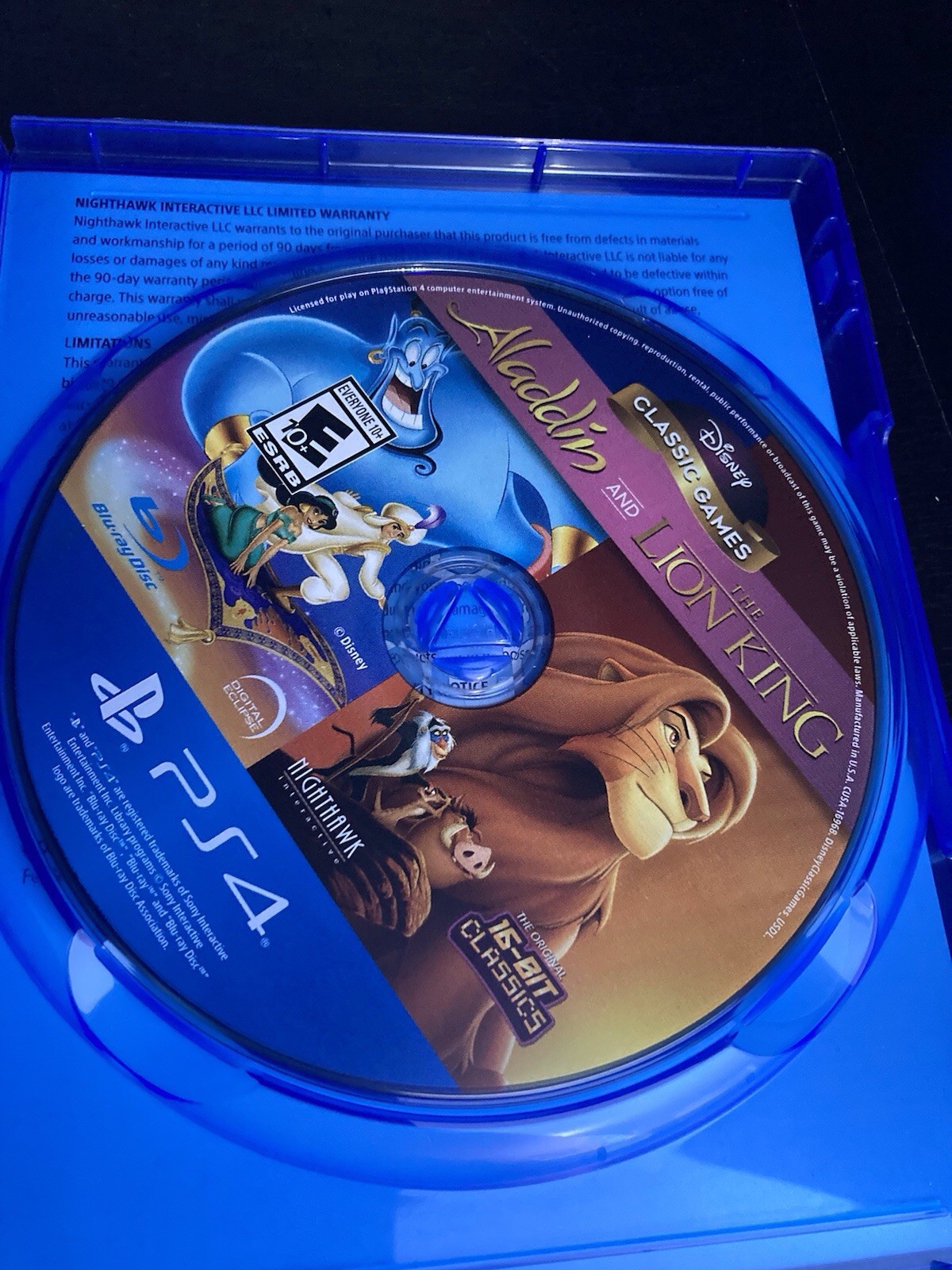 Nighthawk Interactive Disney Classic Games Aladdin Lion King PS4 Platformer NTSC