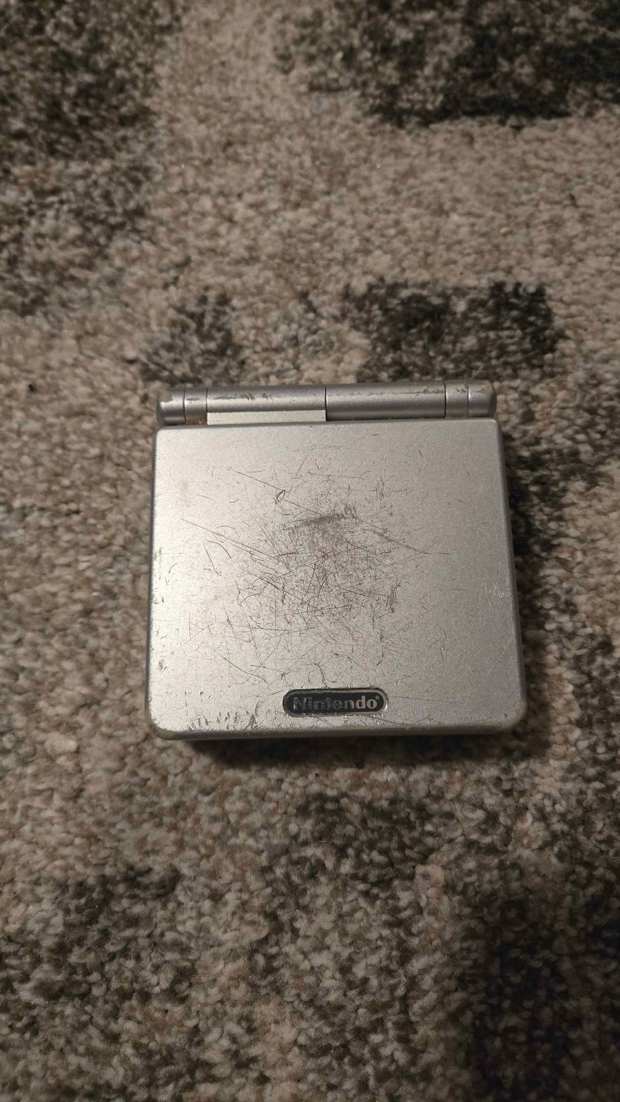 Nintendo Game Boy Advance SP Handheld System – Silver – No Charger