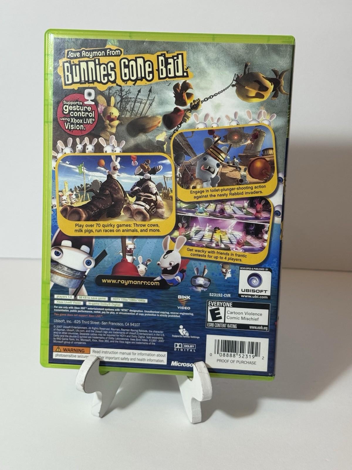 Rayman Raving Rabbids (Xbox 360) Good Cond CIB Complete