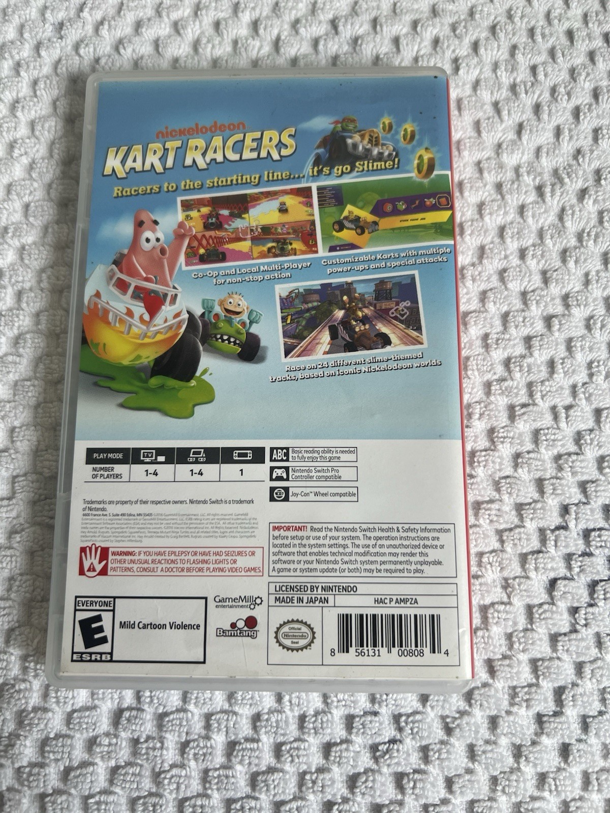 GameMill Nickelodeon Kart Racers Nintendo Switch Multiplayer Customizable Karts