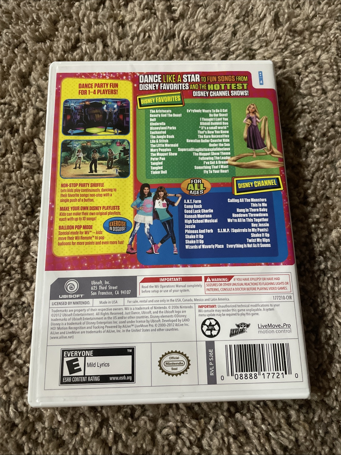 Just Dance Disney Party Nintendo Wii ~ Complete! ~ Works Great! ~ Fast Shipping!