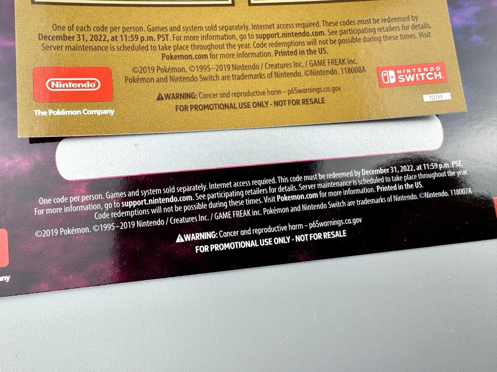 Pokémon Sword Shield Shiny Eternatus Genesect Volcanion UNSCRATCHED CODE EXPIRED