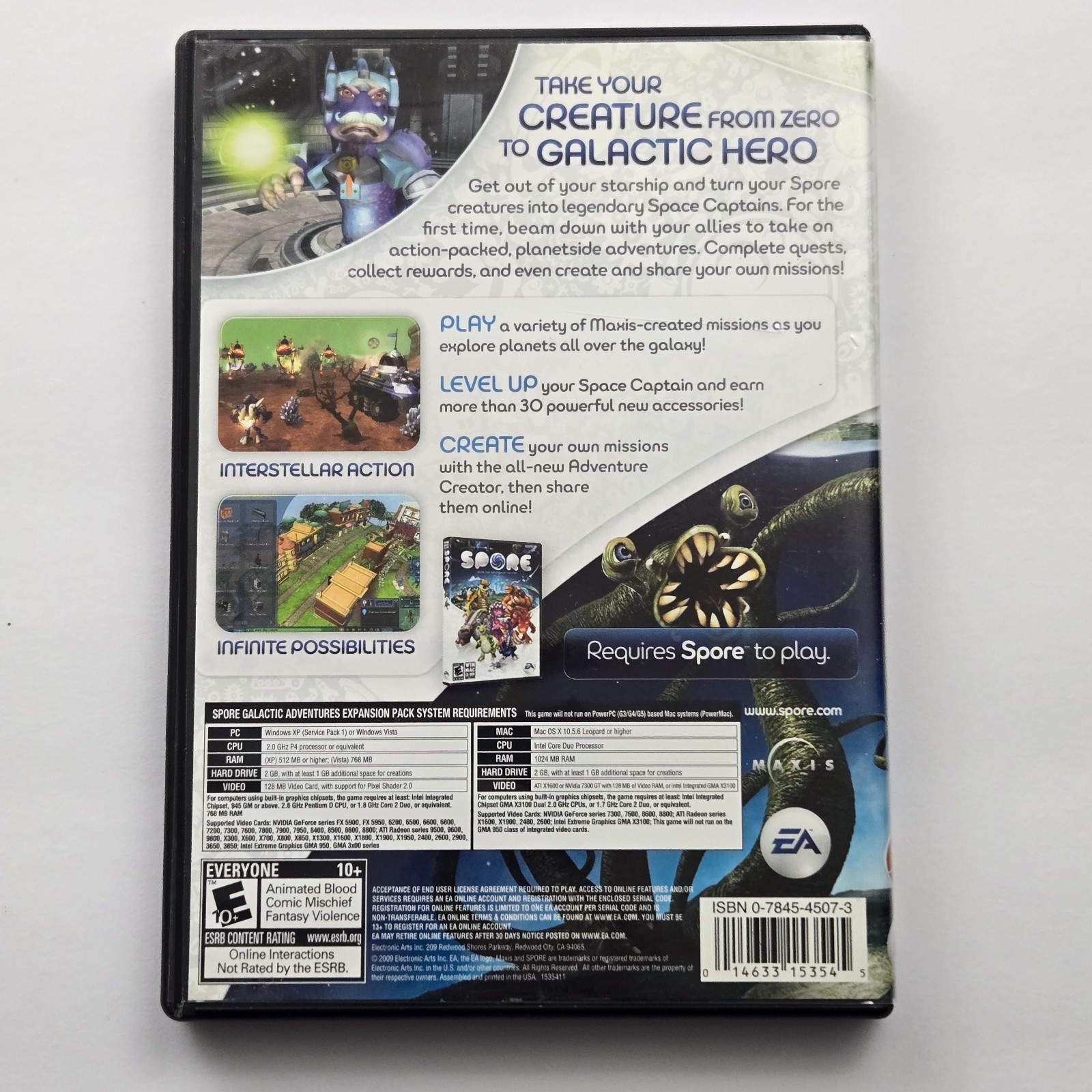 Spore 2008 + Spore: Galactic Adventures Expansion 2009 Windows/Mac Manuals